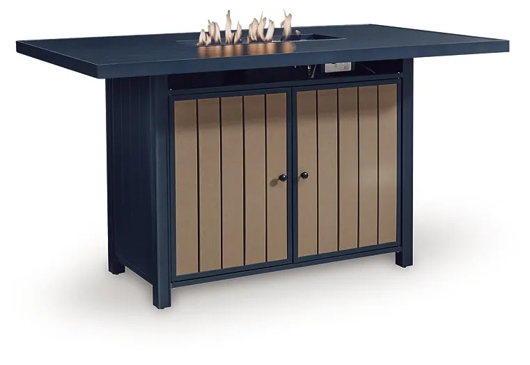East Beach Rectangular Bar Table w/Fire Pit - Image 3