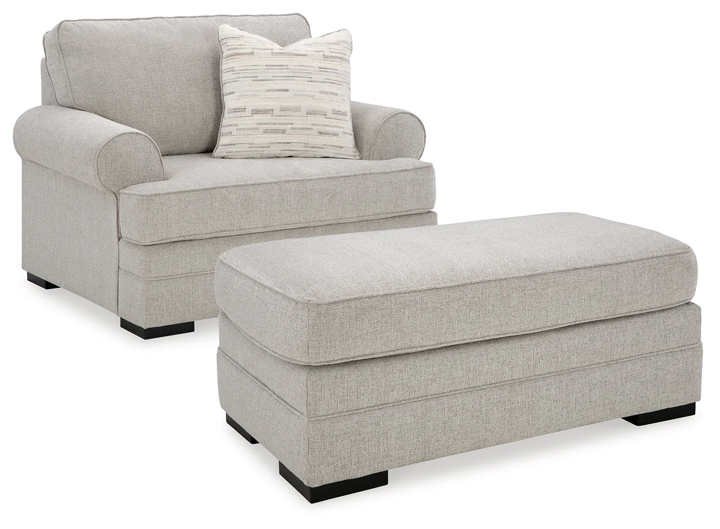Eastonbridge Shadow Sofa Chaise, Chair, and Ottoman - Image 15