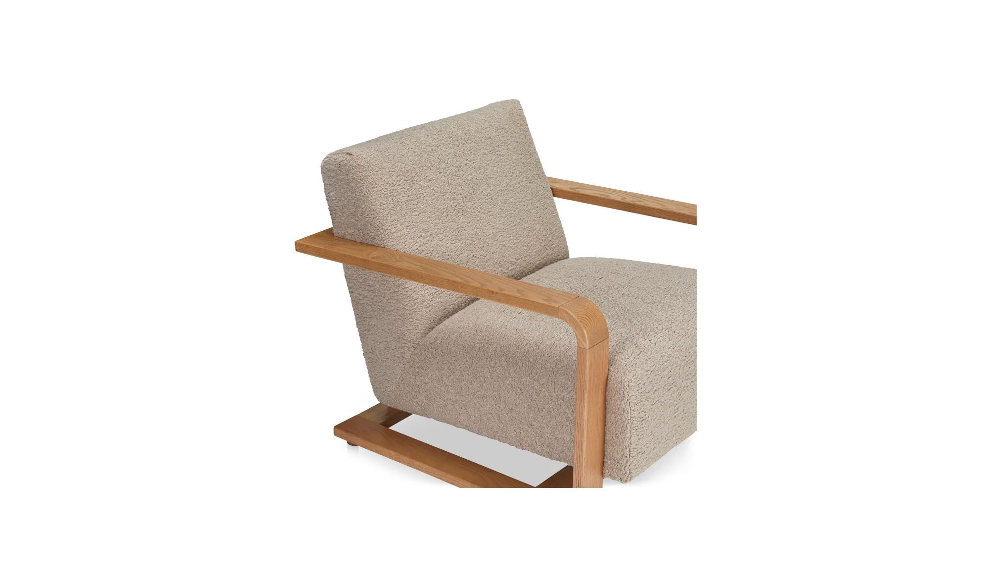 Eckersley Lounge Chair Beige Faux Shearling - Image 5