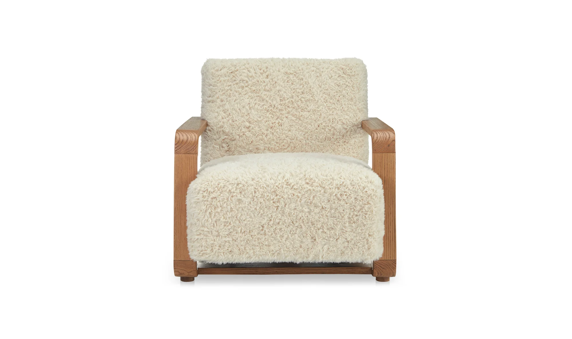 Eckersley Lounge Chair Cream Faux Fur
