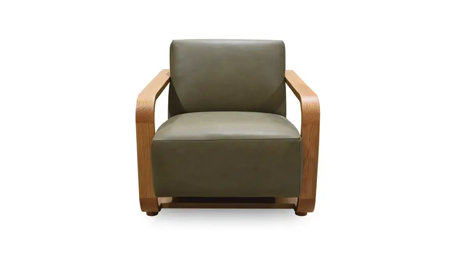 Eckersley Lounge Chair Olive Leather - Image 2