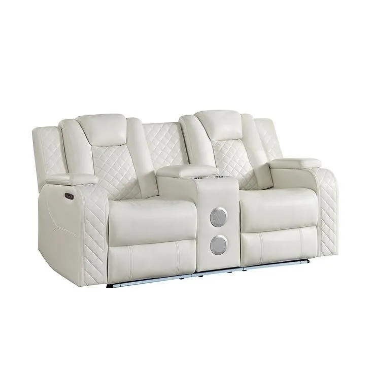 Eclipse Sand Air Leather 3-Piece Power Reclining Living Room Set [Special Price] - Image 2