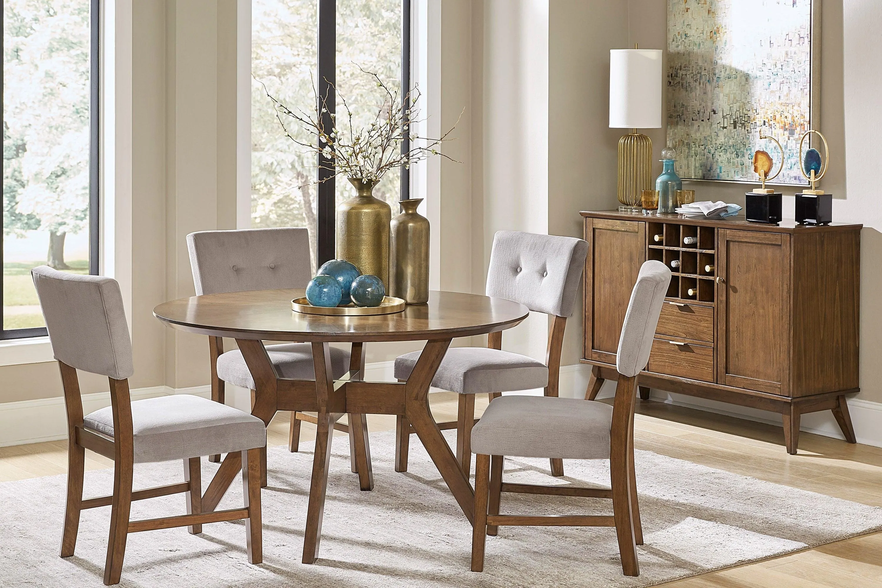 Edam Brown Round Dining Table - Image 2