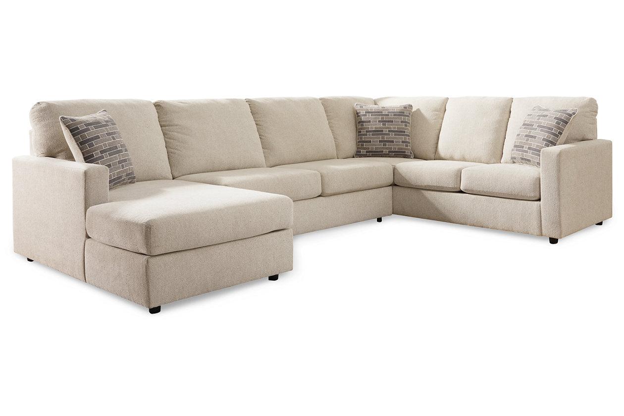Edenfield Linen 3-Piece Left Arm Facing (LAF) Chaise Sectional - Image 2