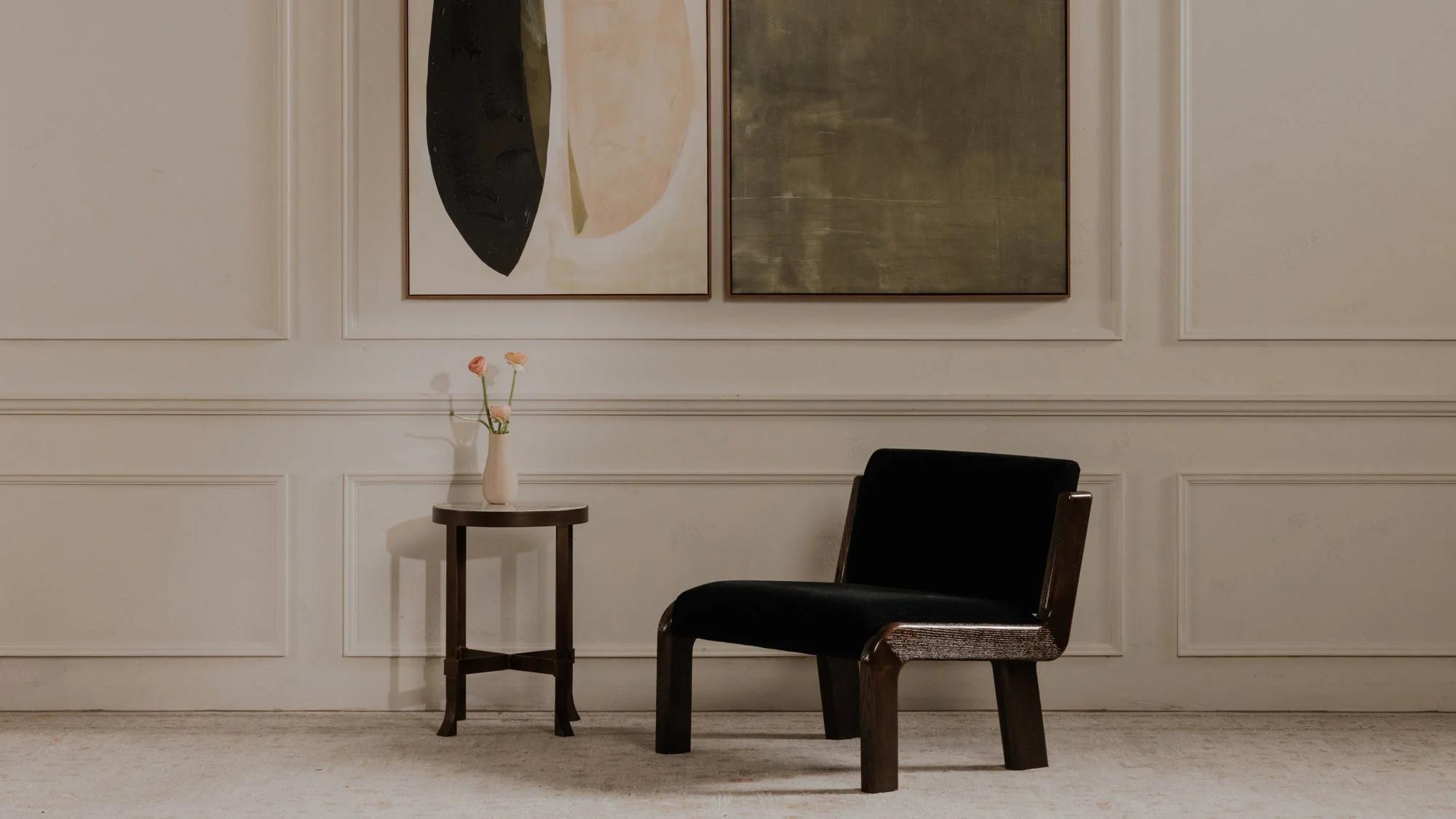Edie Accent Chair Black Faux Mohair - Image 2