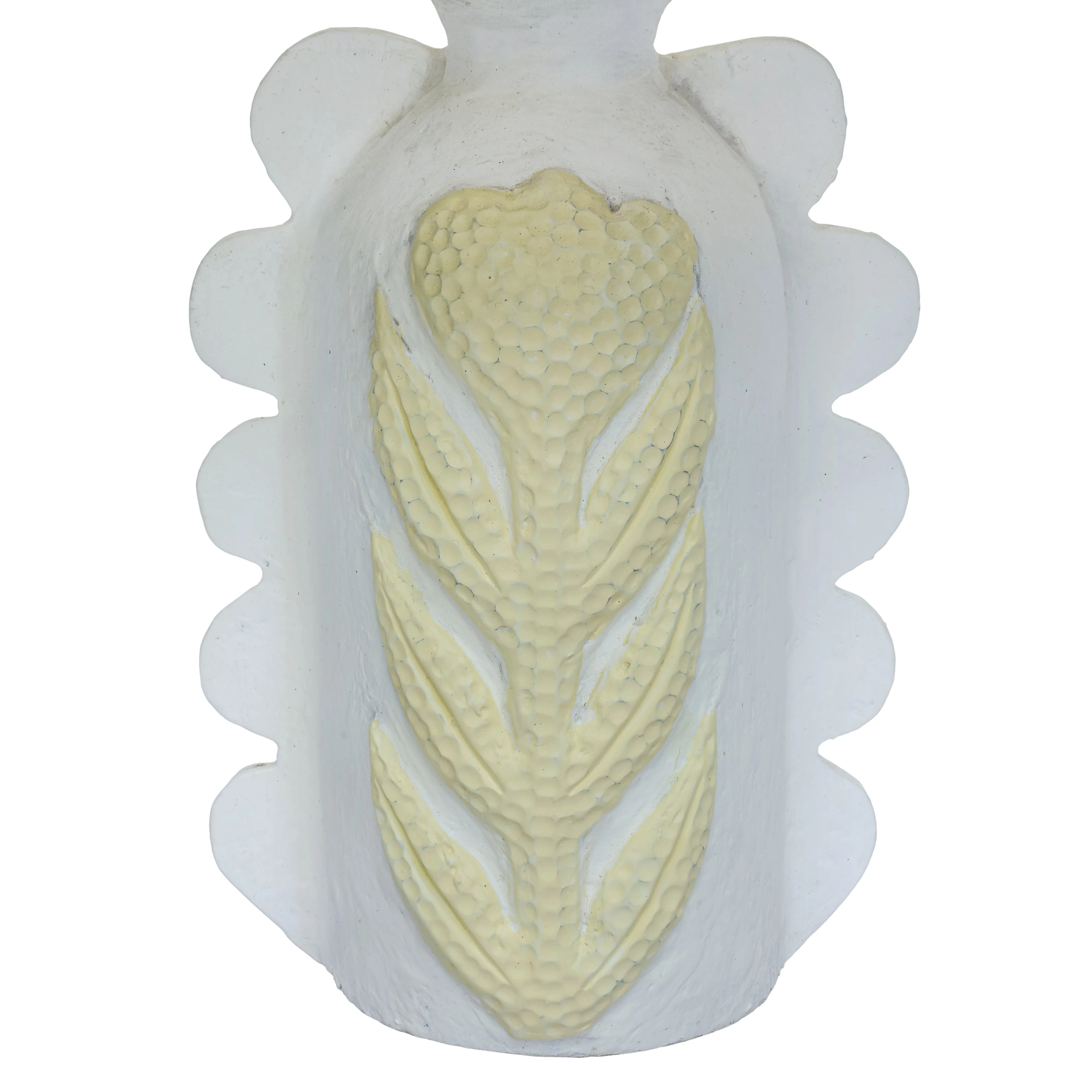 Edith Scalloped Papier Mache Flower Pleated Table Lamp - Image 3
