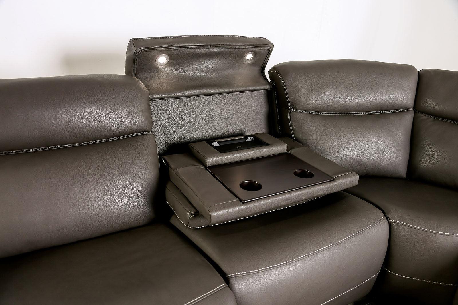 Edmondus Dark Gray Modular Power Reclining Sectional - Image 5