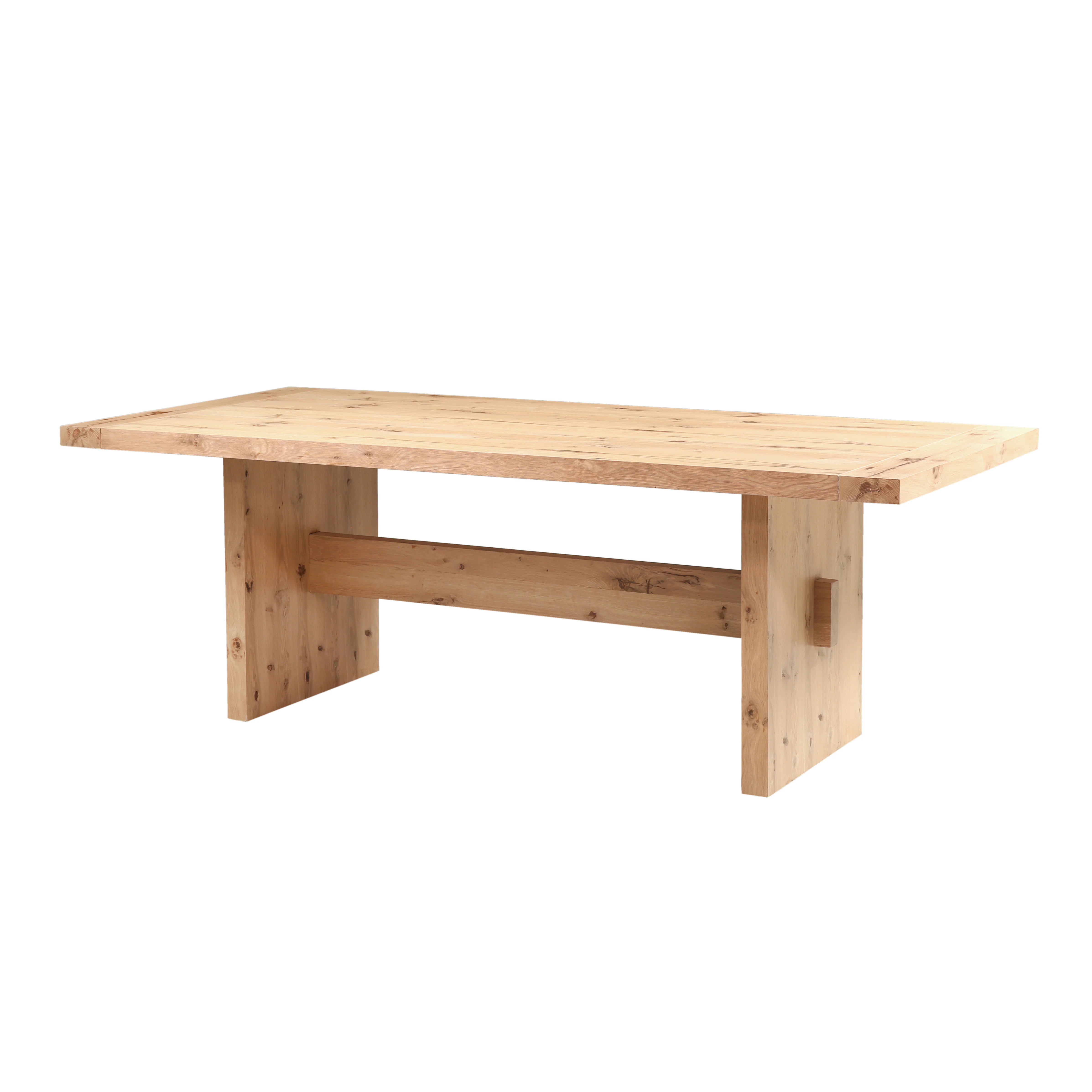Eiffel 54" Round Dining in Antique Teakwood and Marble Round