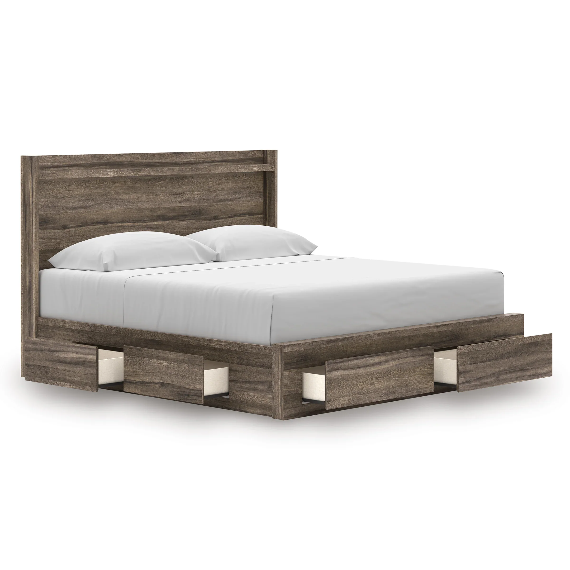 Elbrim Brown King Platform Storage Bed - Image 3