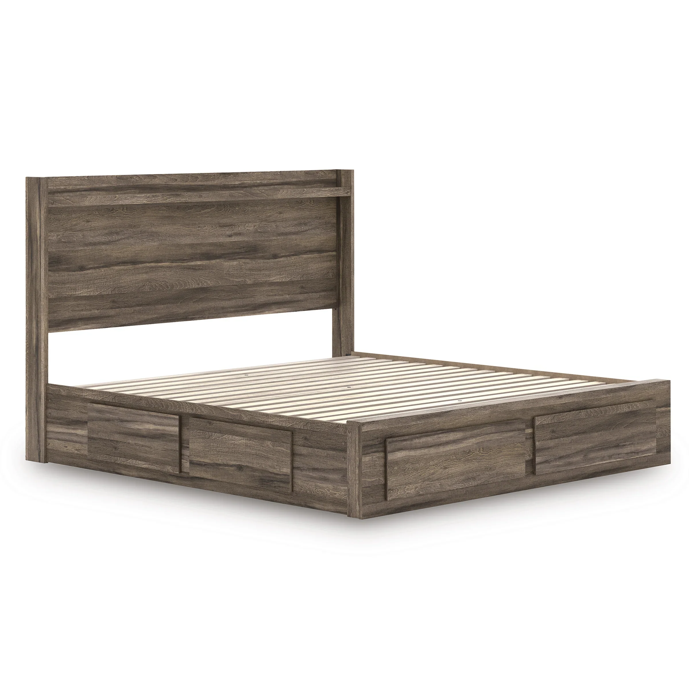 Elbrim Brown King Platform Storage Bed - Image 4