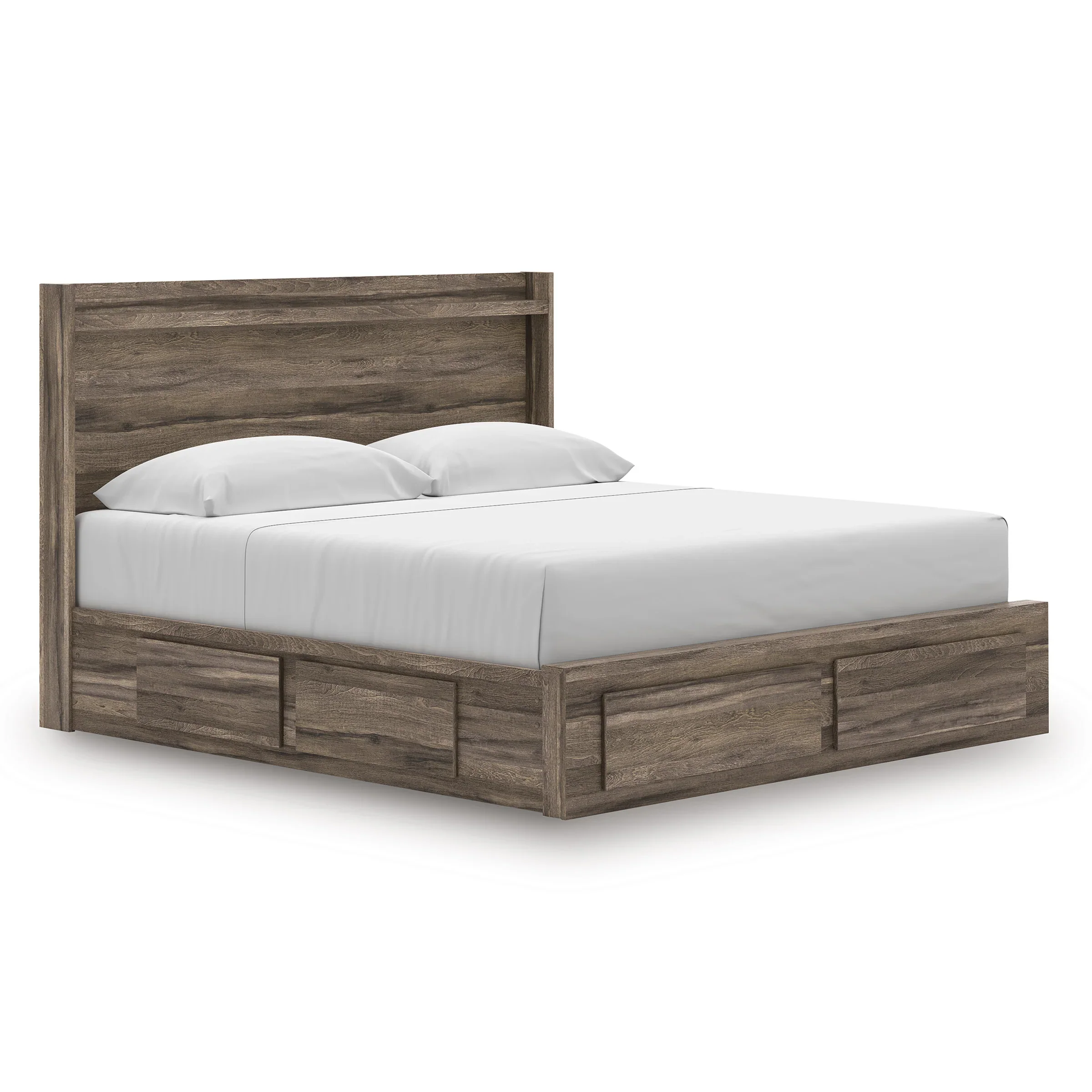 Elbrim Brown King Platform Storage Bed - Image 7