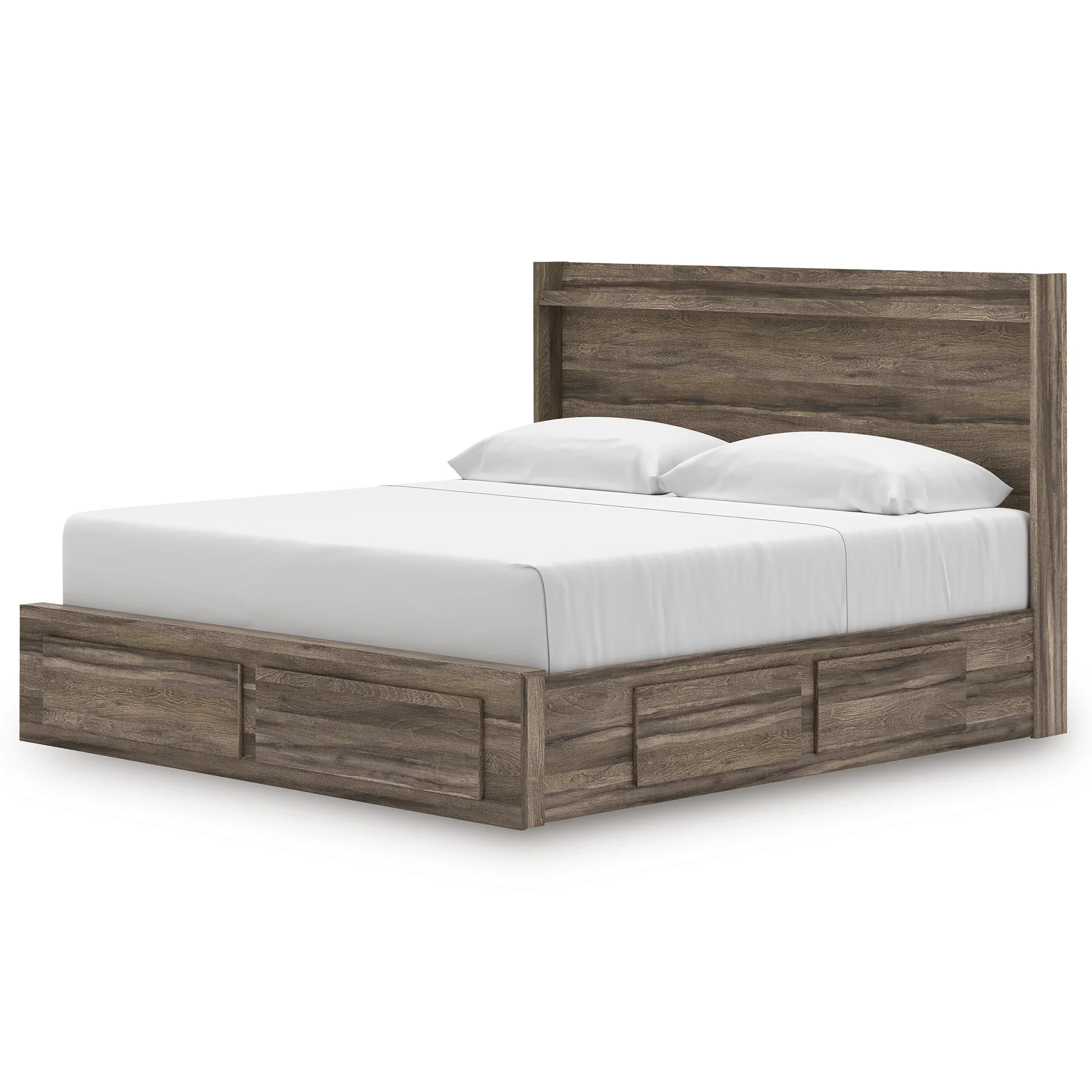 Elbrim Brown King Platform Storage Bed - Image 8