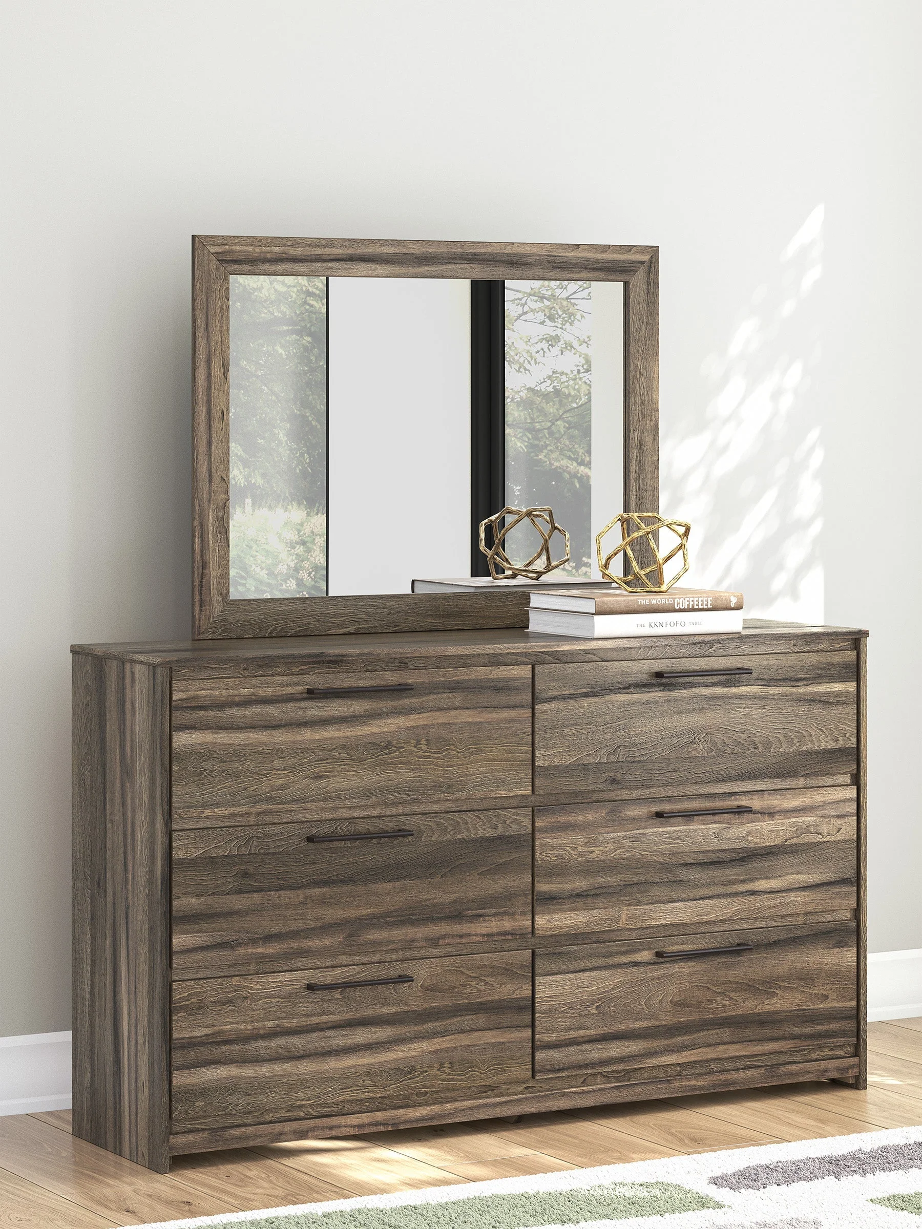Elbrim Brown LED Storage Panel Bedroom Set with 4 Drawers - Image 19