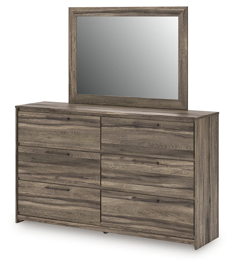 Elbrim Brown Queen Panel Bedroom Set with Dresser, Mirror and Nightstand - Image 8