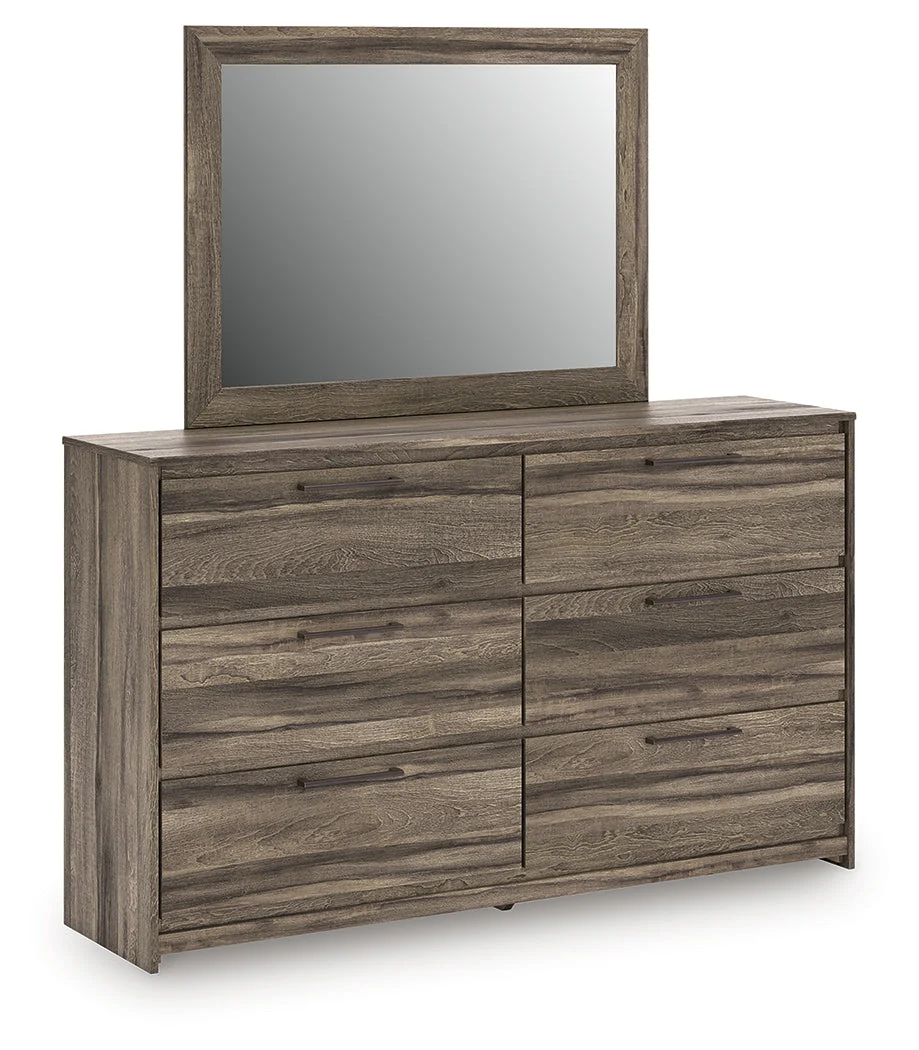 Elbrim Brown Queen Panel Storage Bedroom Set with Dresser, Mirror and Nightstand - Image 4