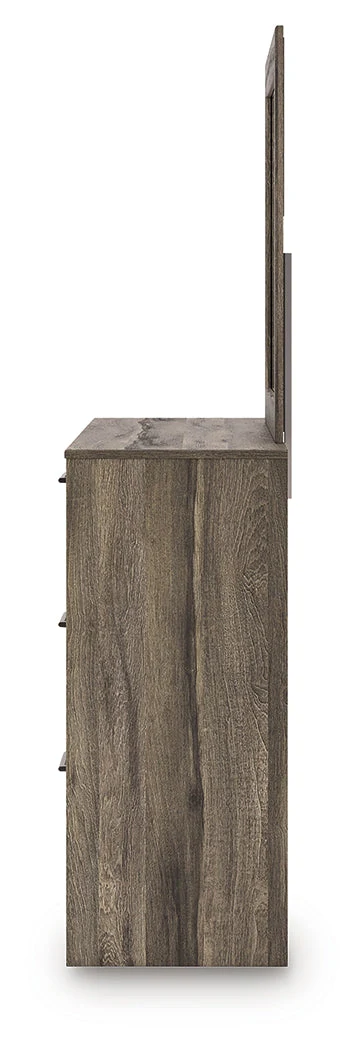 Elbrim Brown Queen Panel Storage Bedroom Set with Dresser, Mirror and Nightstand - Image 7