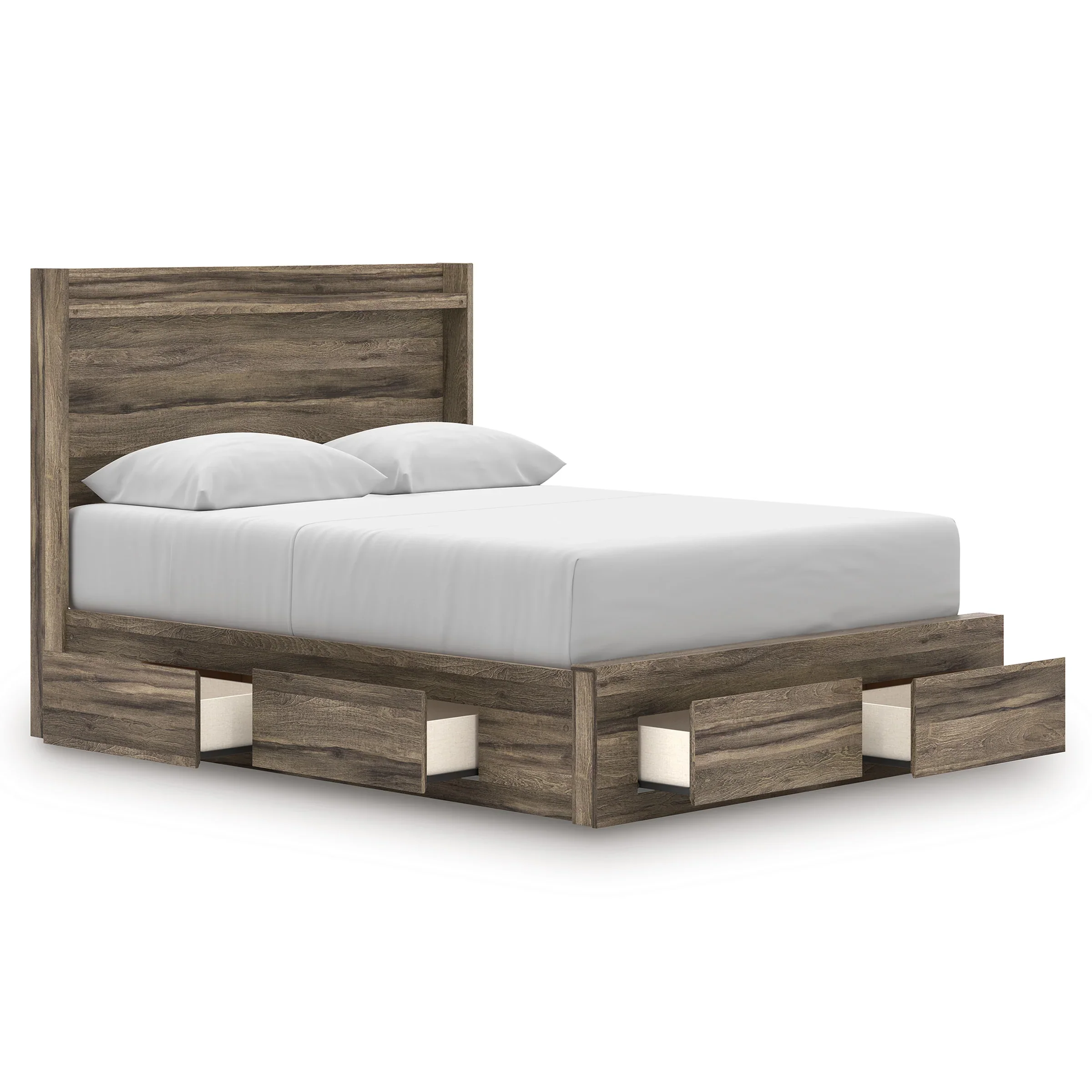 Elbrim Brown Queen Platform Storage Bed - Image 3