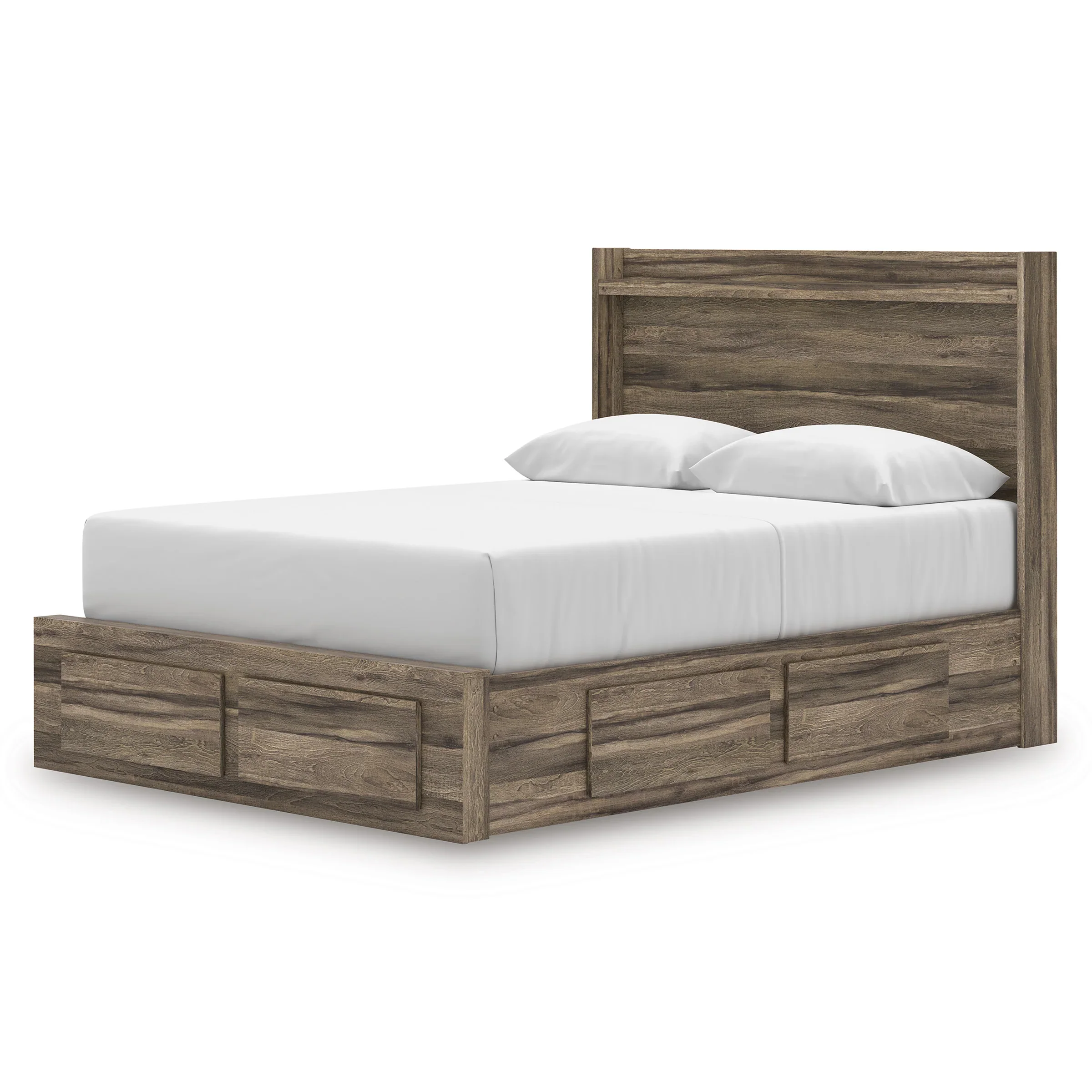 Elbrim Brown Queen Platform Storage Bed