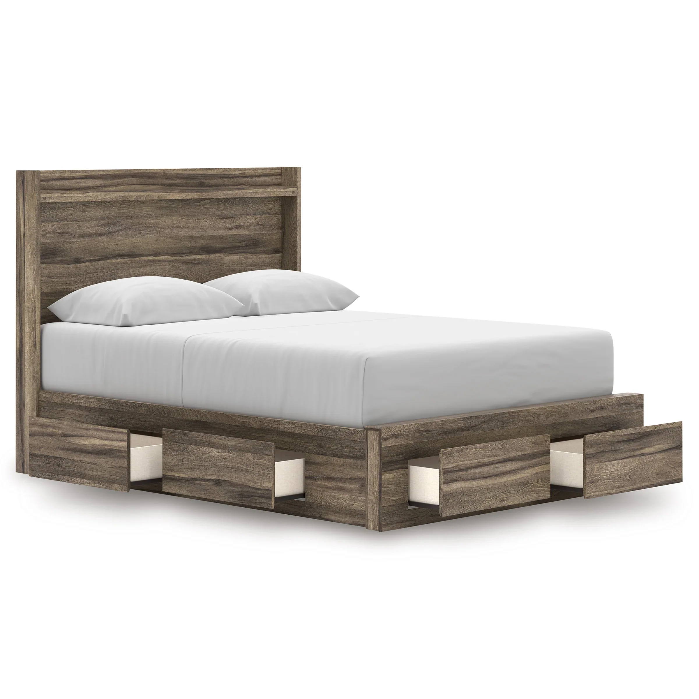 Elbrim Brown Queen Platform Storage Bed - Image 4
