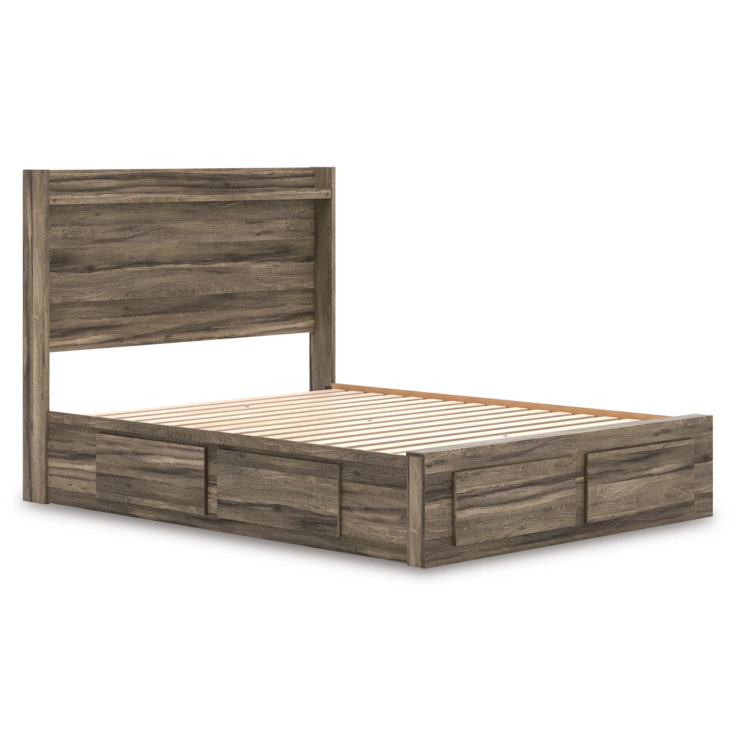 Elbrim Brown Queen Platform Storage Bed - Image 7