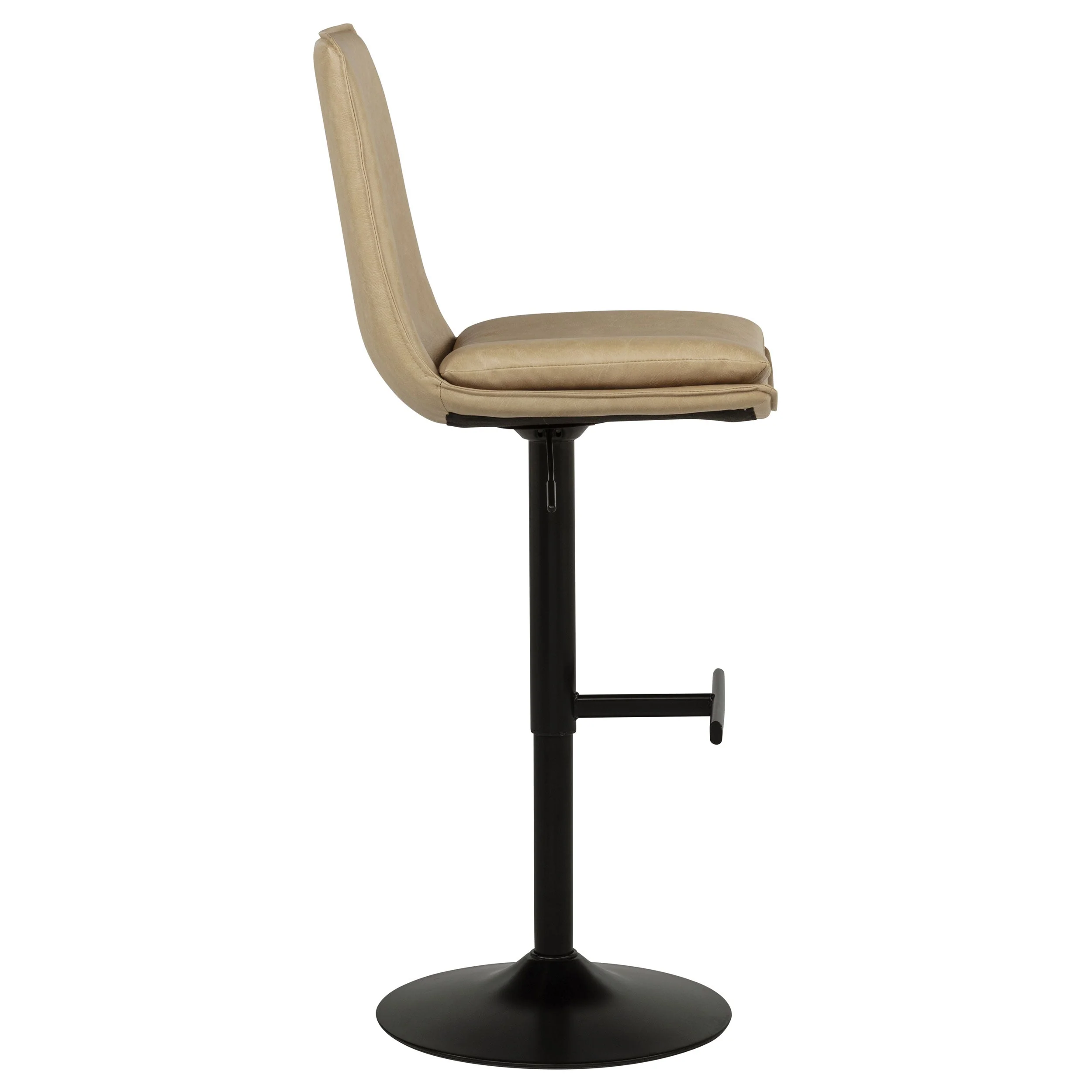 Eldridge Tan/Black Faux Leather Upholstered Adjustable Bar Stool - Image 10