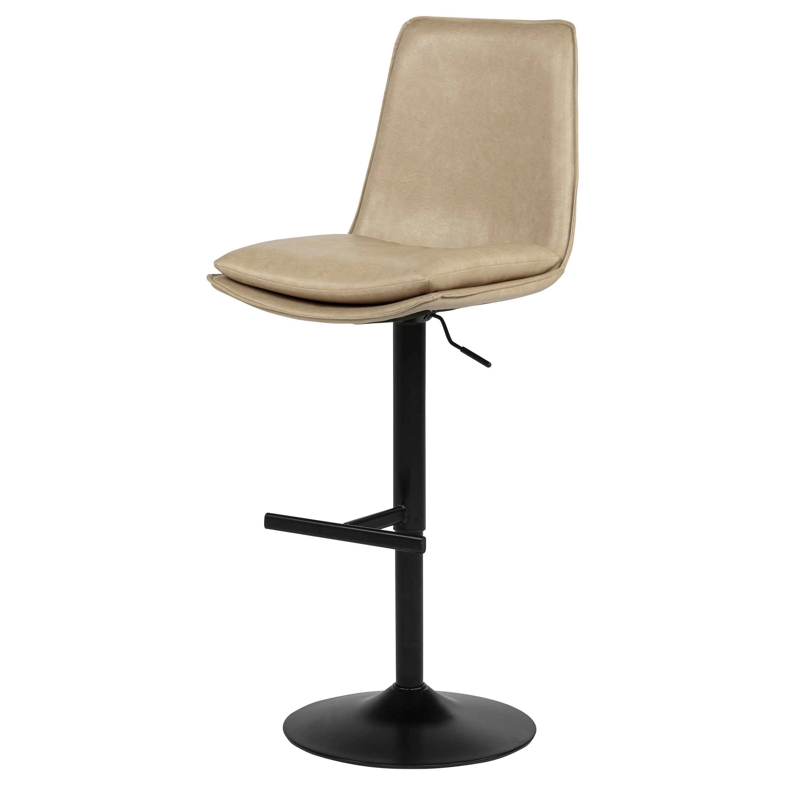 Eldridge Tan/Black Faux Leather Upholstered Adjustable Bar Stool - Image 5