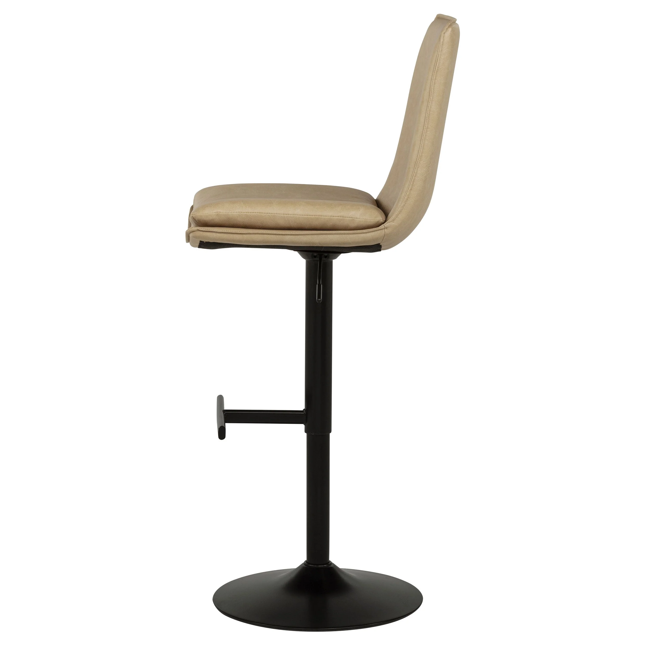 Eldridge Tan/Black Faux Leather Upholstered Adjustable Bar Stool - Image 6