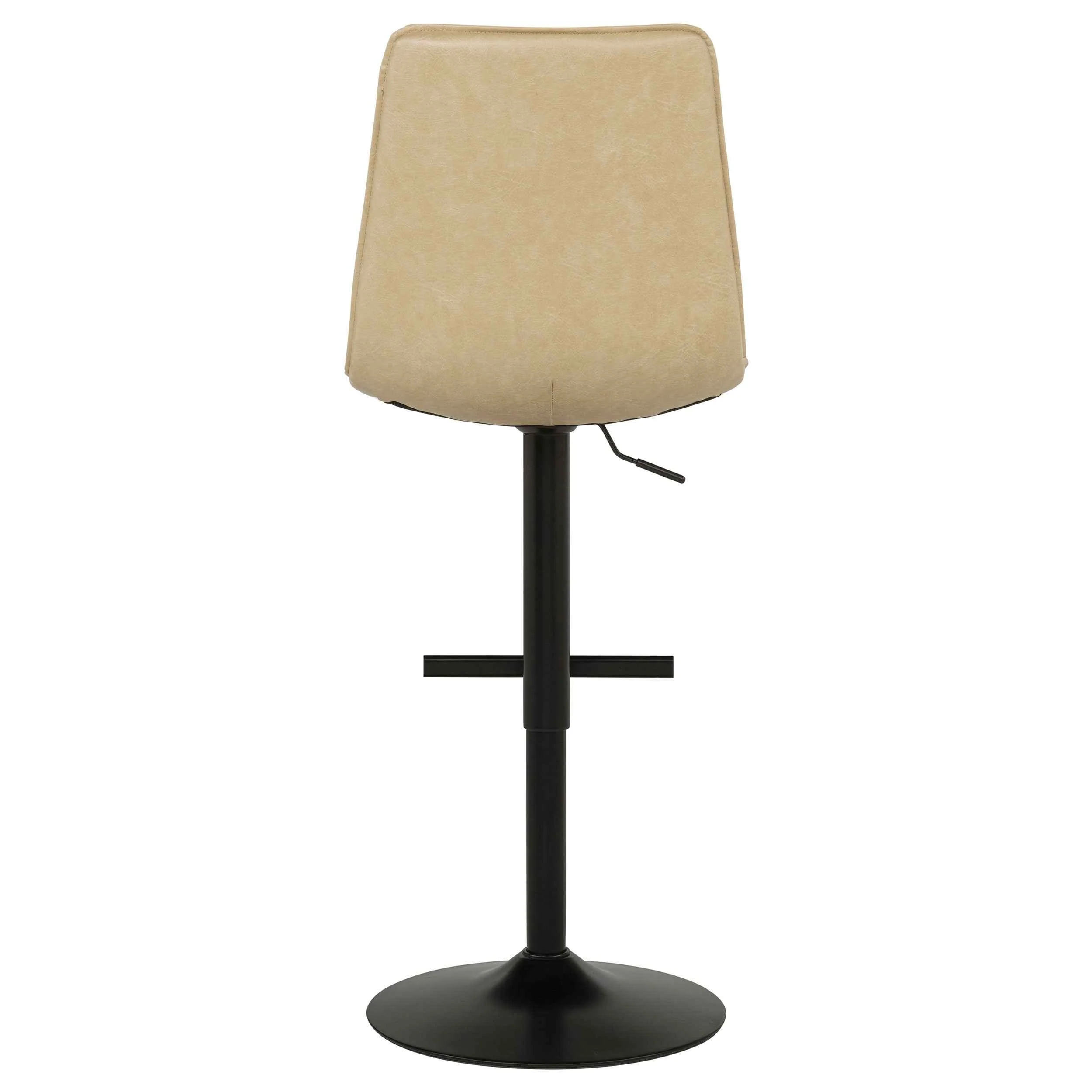 Eldridge Tan/Black Faux Leather Upholstered Adjustable Bar Stool - Image 8