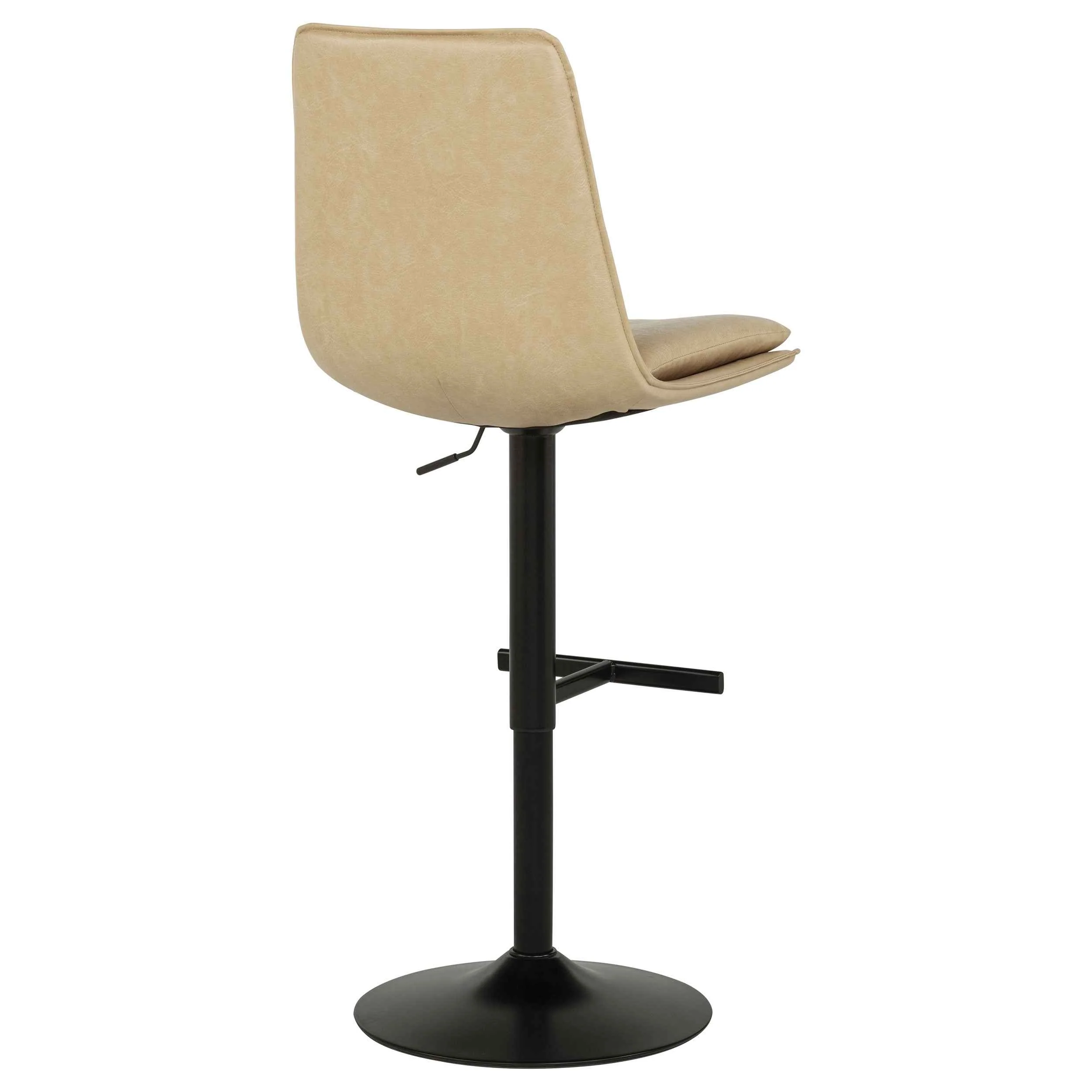 Eldridge Tan/Black Faux Leather Upholstered Adjustable Bar Stool - Image 9