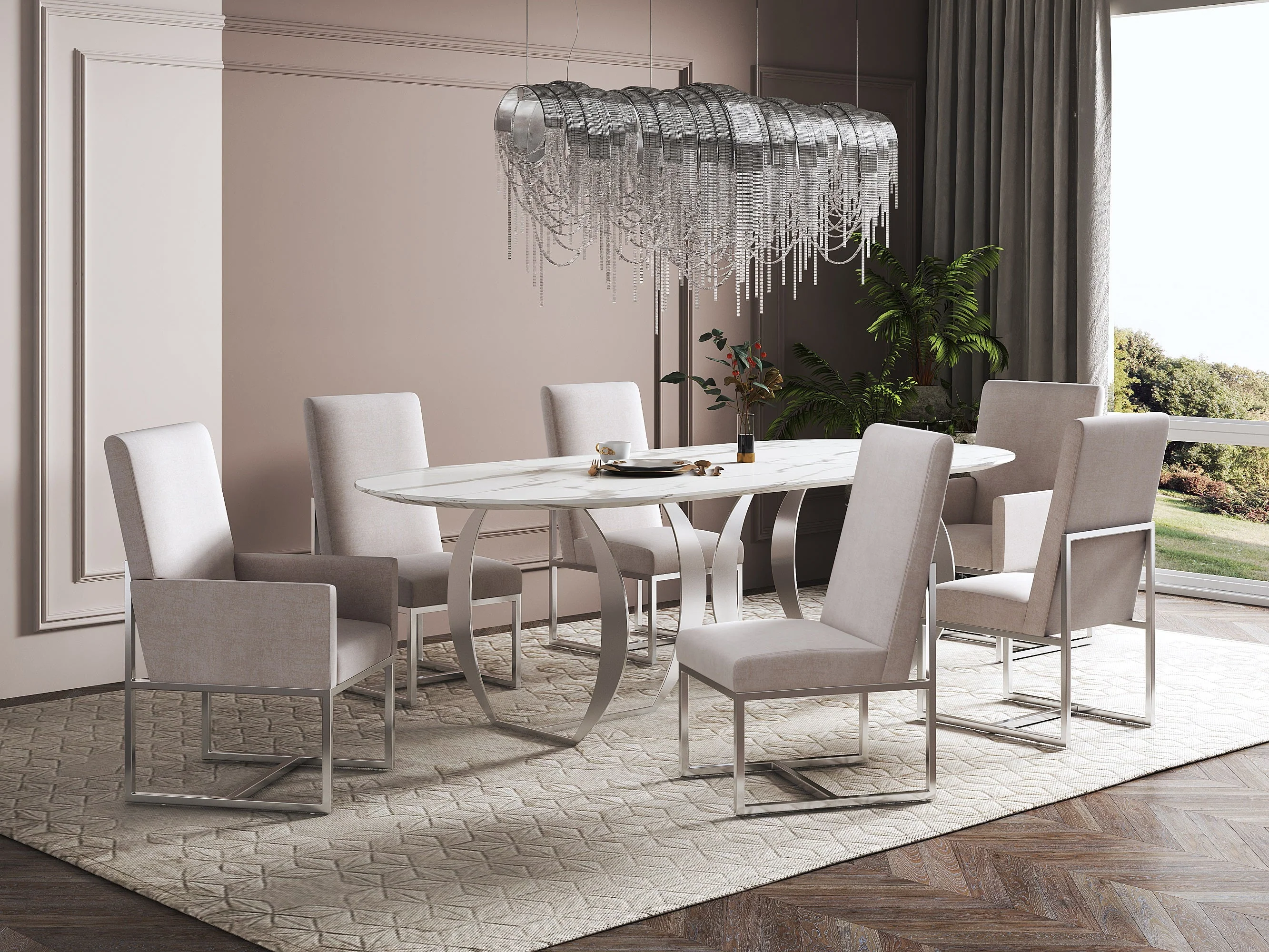 Element 6-Piece Dining Chairs in Champagne - Image 2