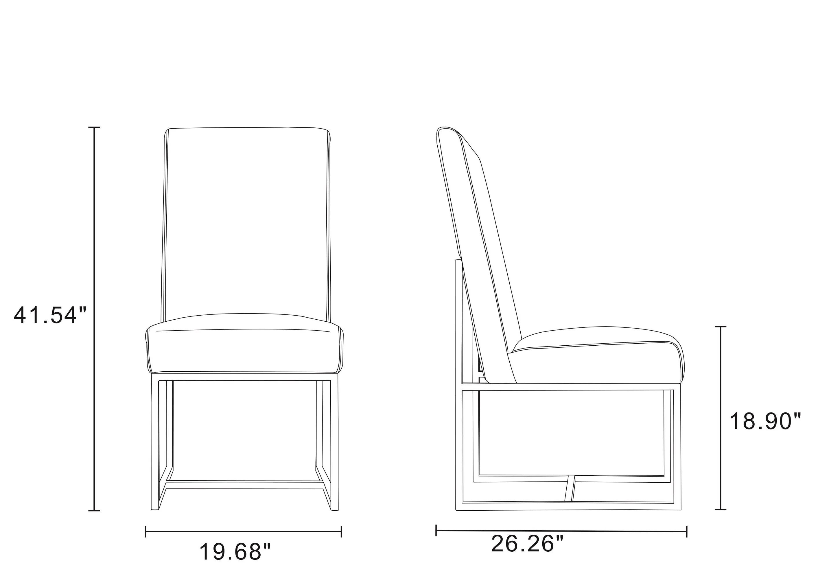 Element 8-Piece Dining Chairs in Grey - Image 4