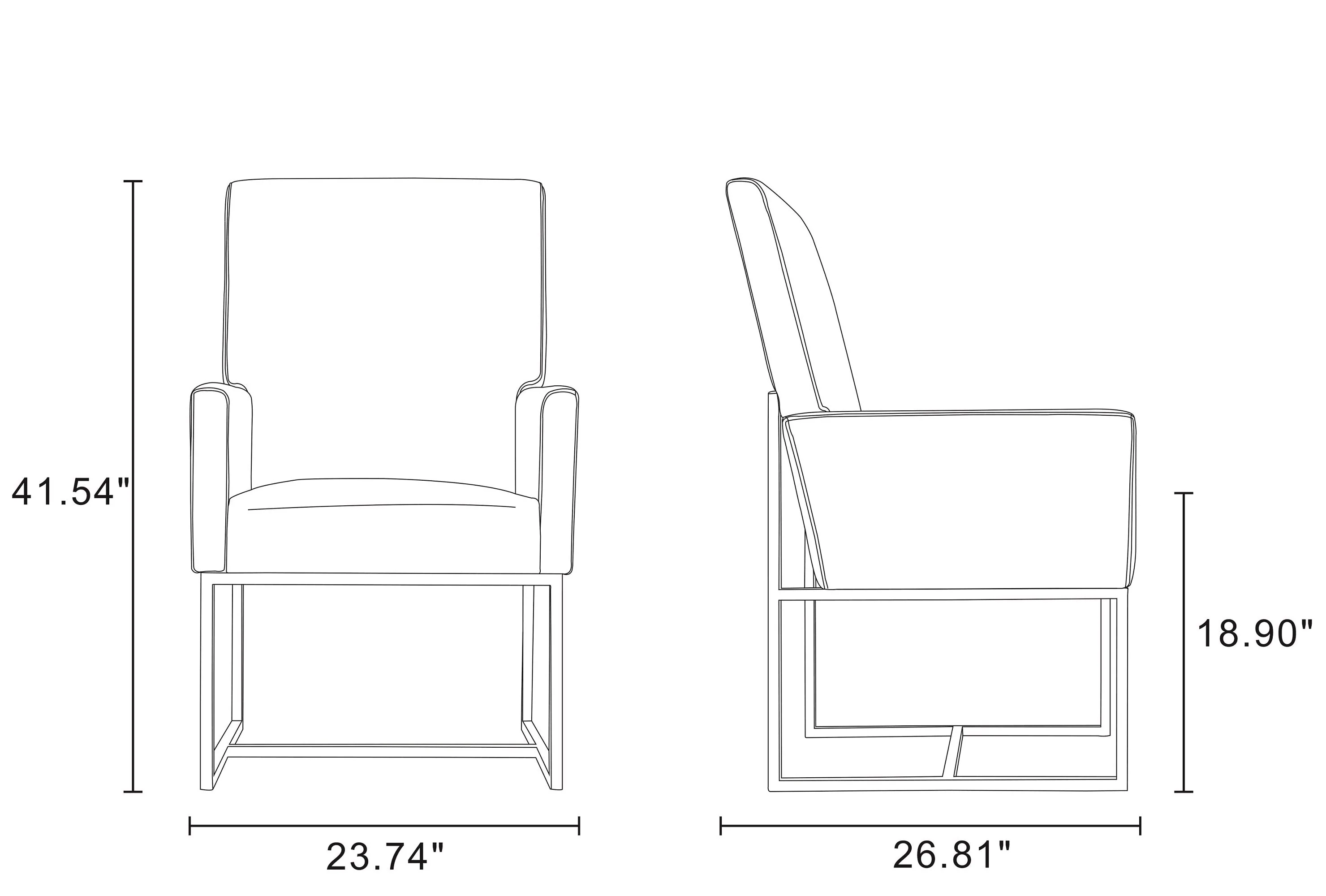 Element Dining Armchair in Champagne - Image 3