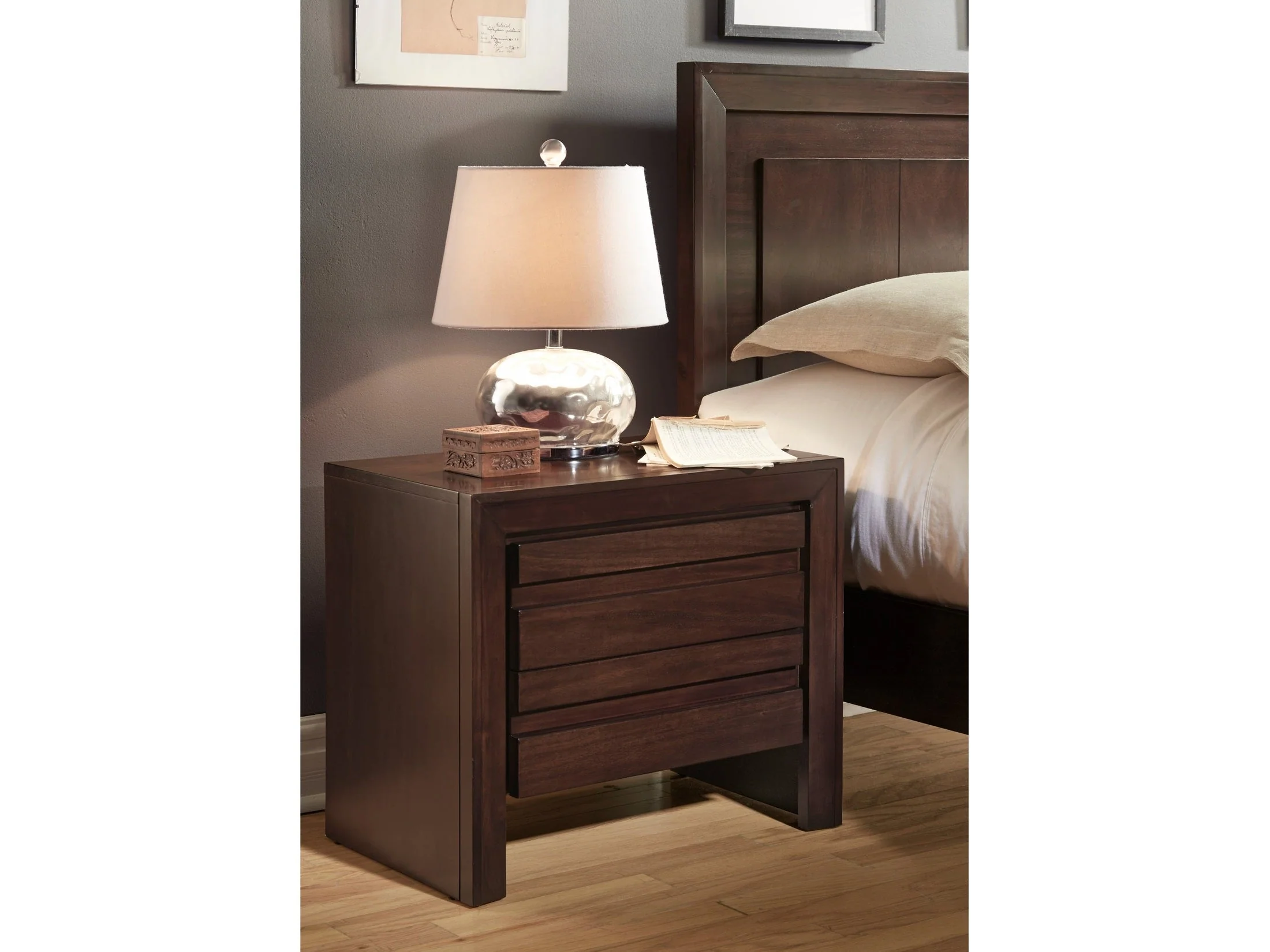 Element Nightstand in Chocolate Brown