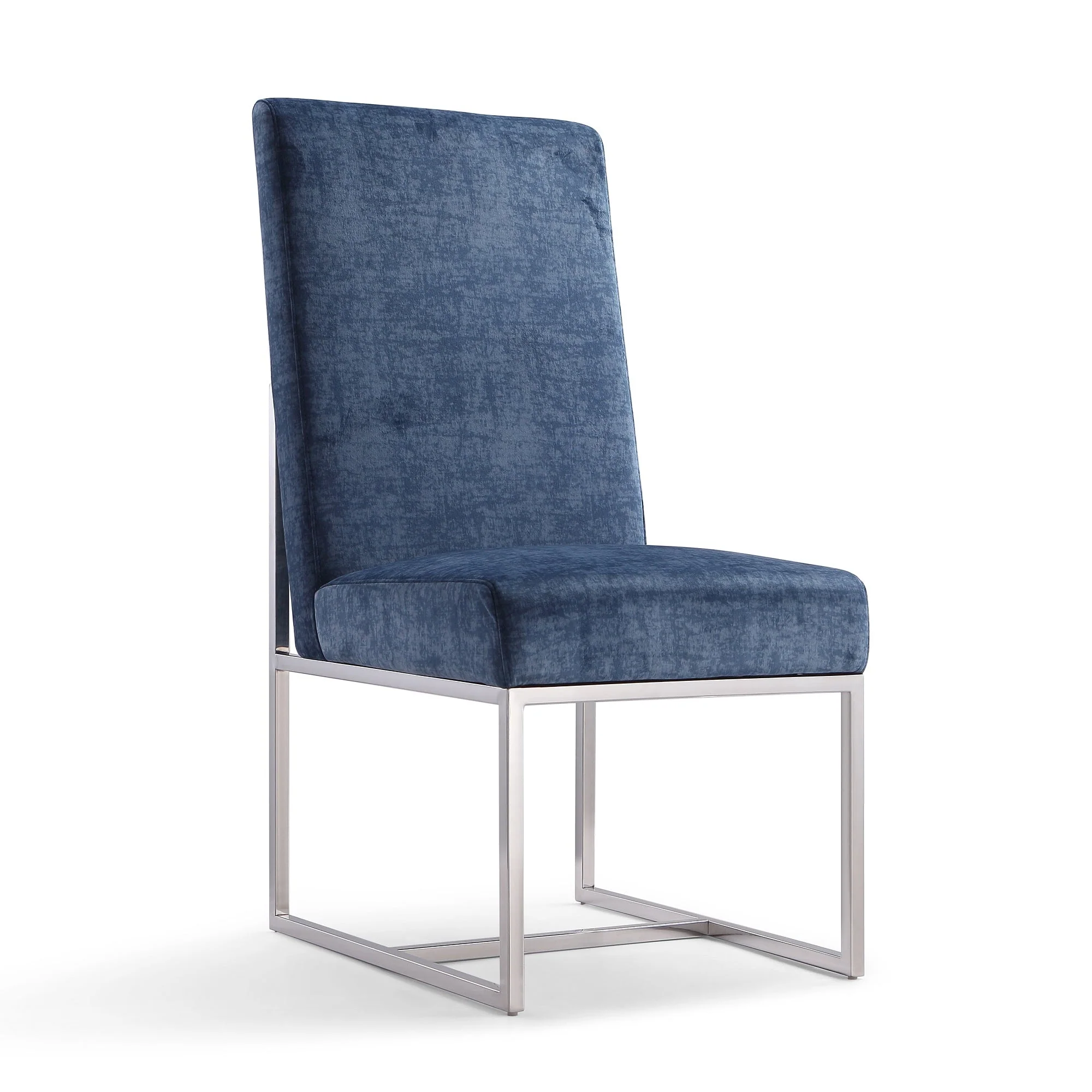Element Velvet Dining Chair in Blue (set of 2) - Image 4