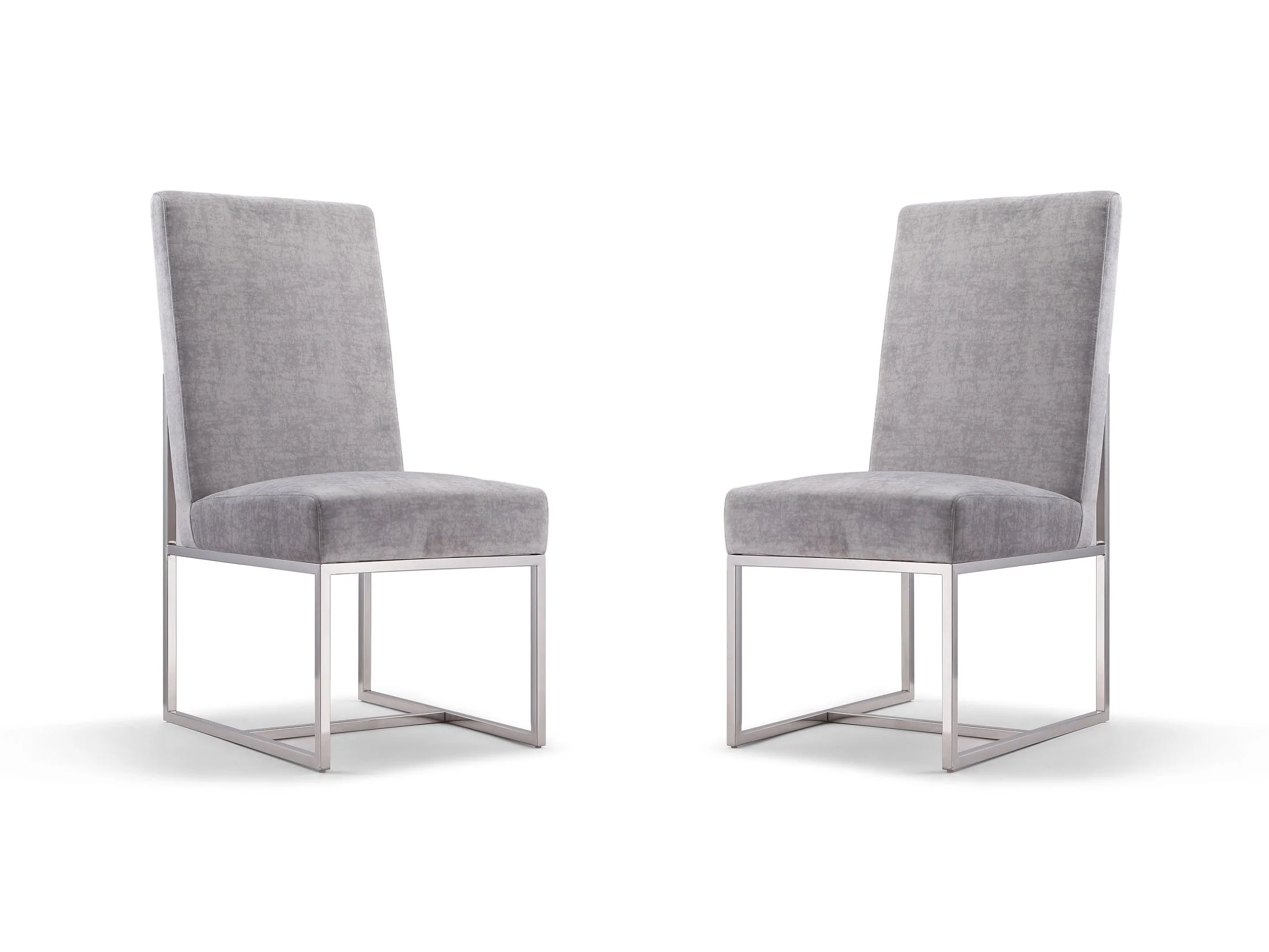 Element Velvet Dining Chair in Grey (set of 2)