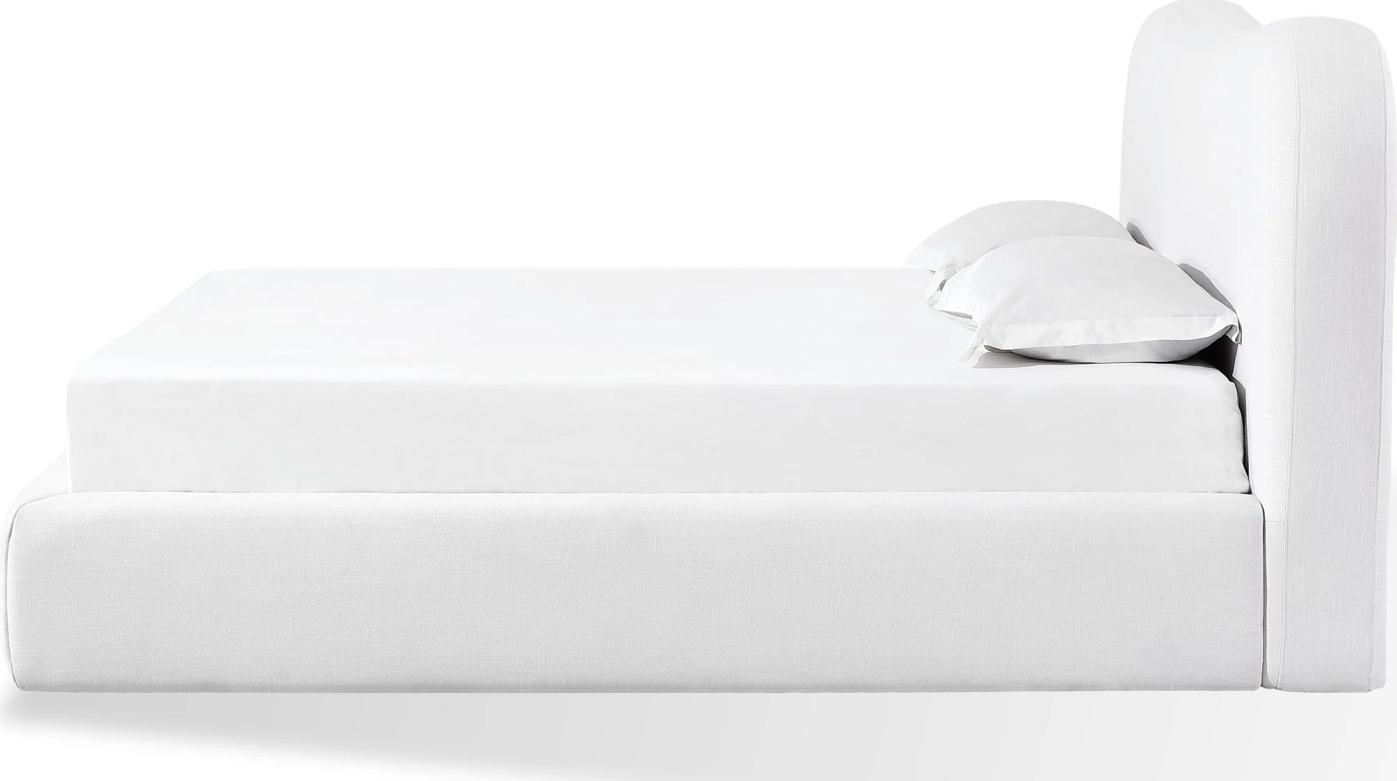 Elena Vanilla Full Upholstered Bed - Image 3