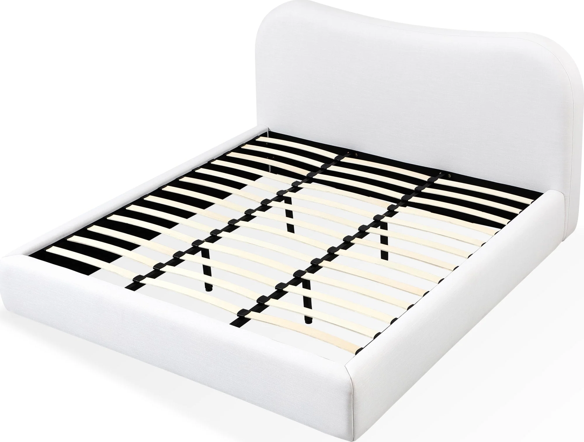 Elena Vanilla Full Upholstered Bed - Image 5