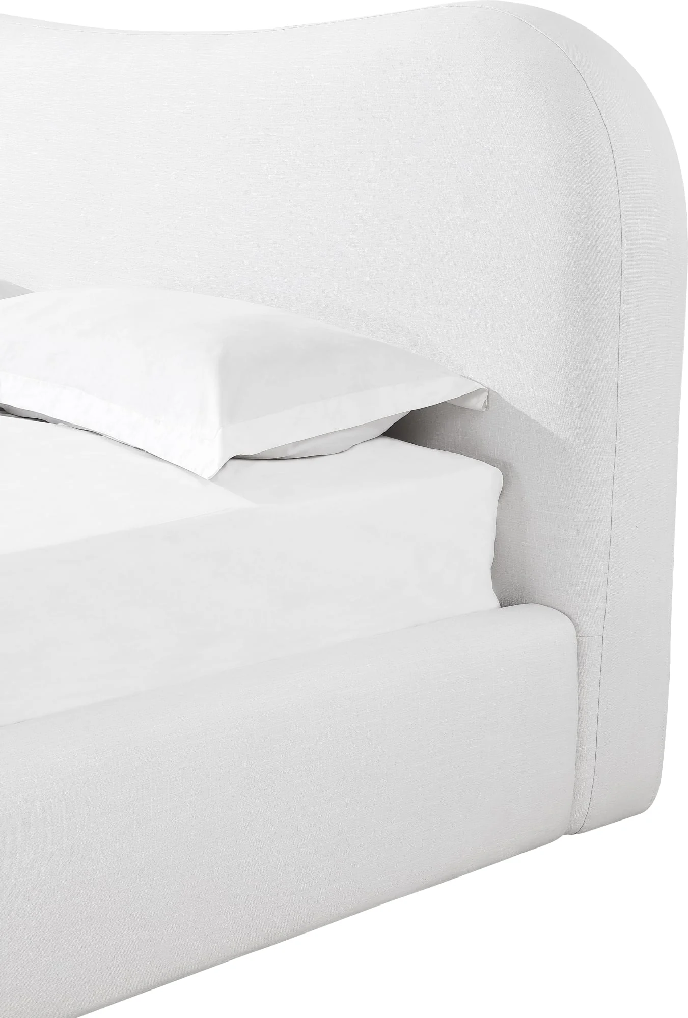 Elena Vanilla Queen Upholstered Bed - Image 4