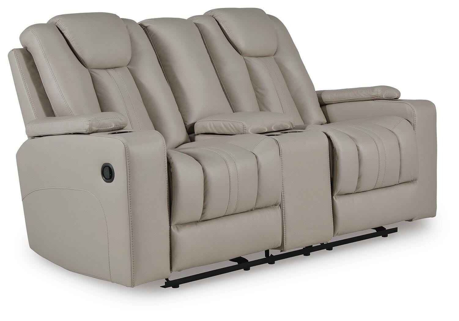 Elevate Edges Coin Glider Reclining Loveseat with Console - Image 2