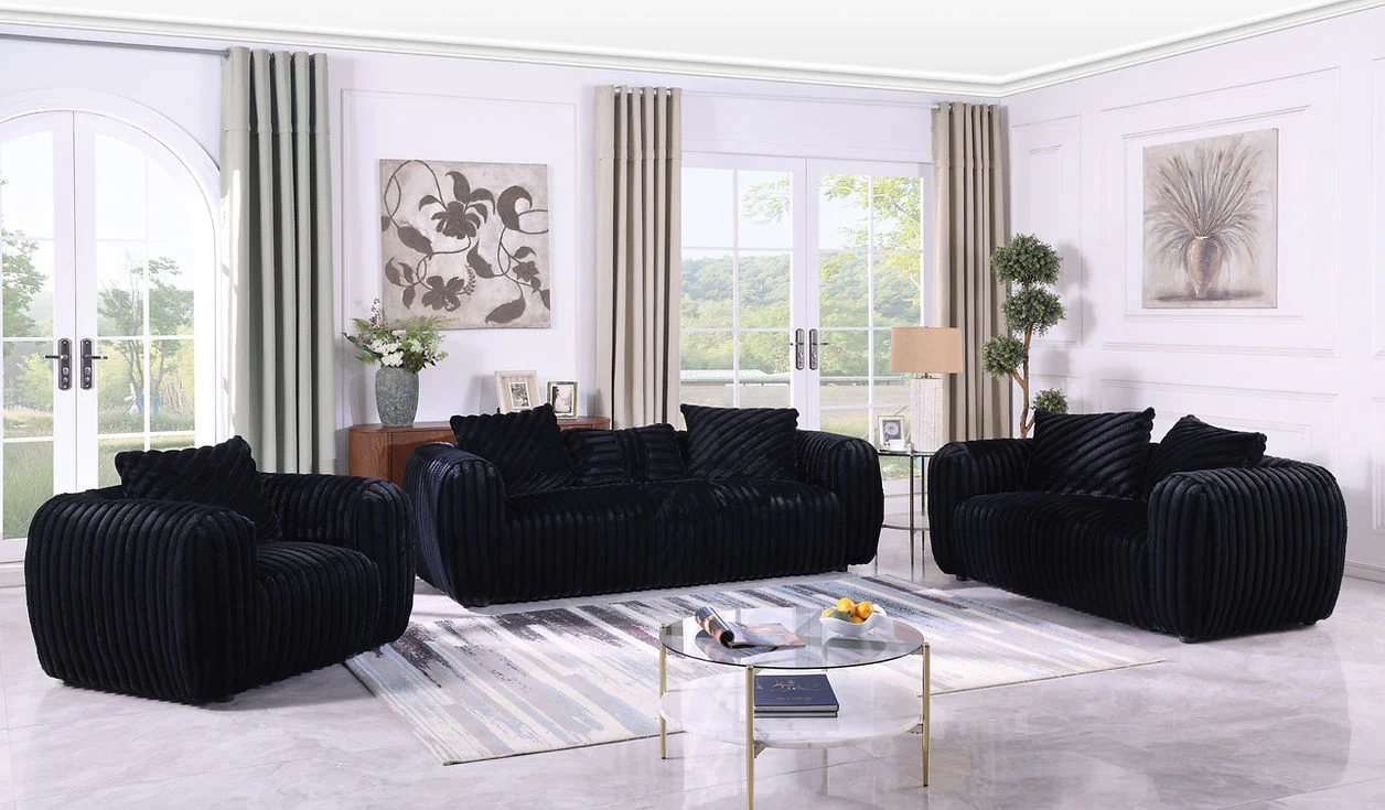 Eli Black Living Room Set