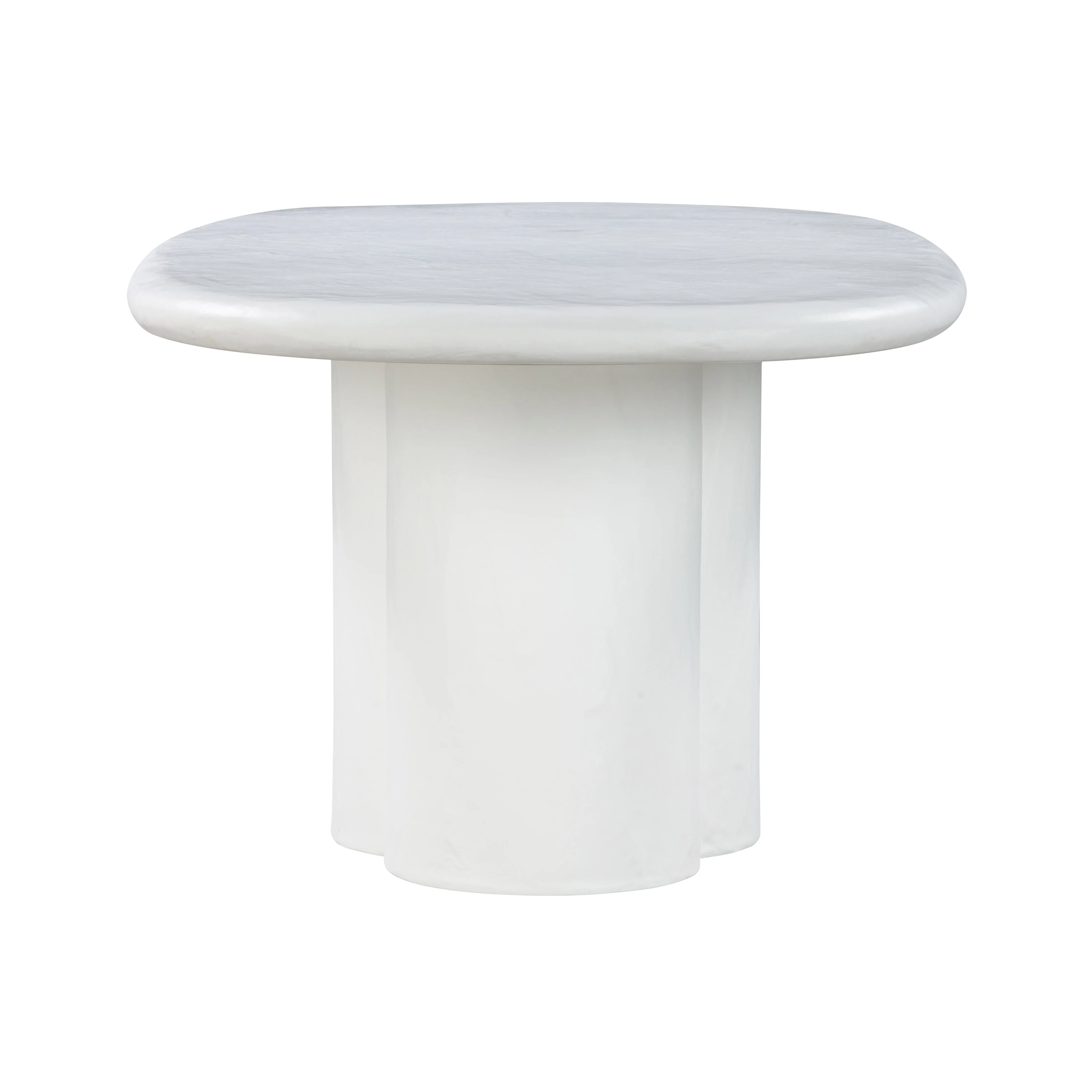 Elika Faux Plaster Indoor / Outdoor 80" Oval Dining Table - Image 4
