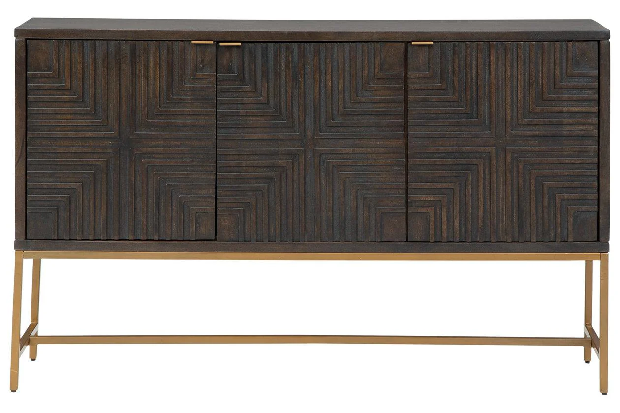 Elinmore Brown/Gold Finish Accent Cabinet - Image 2