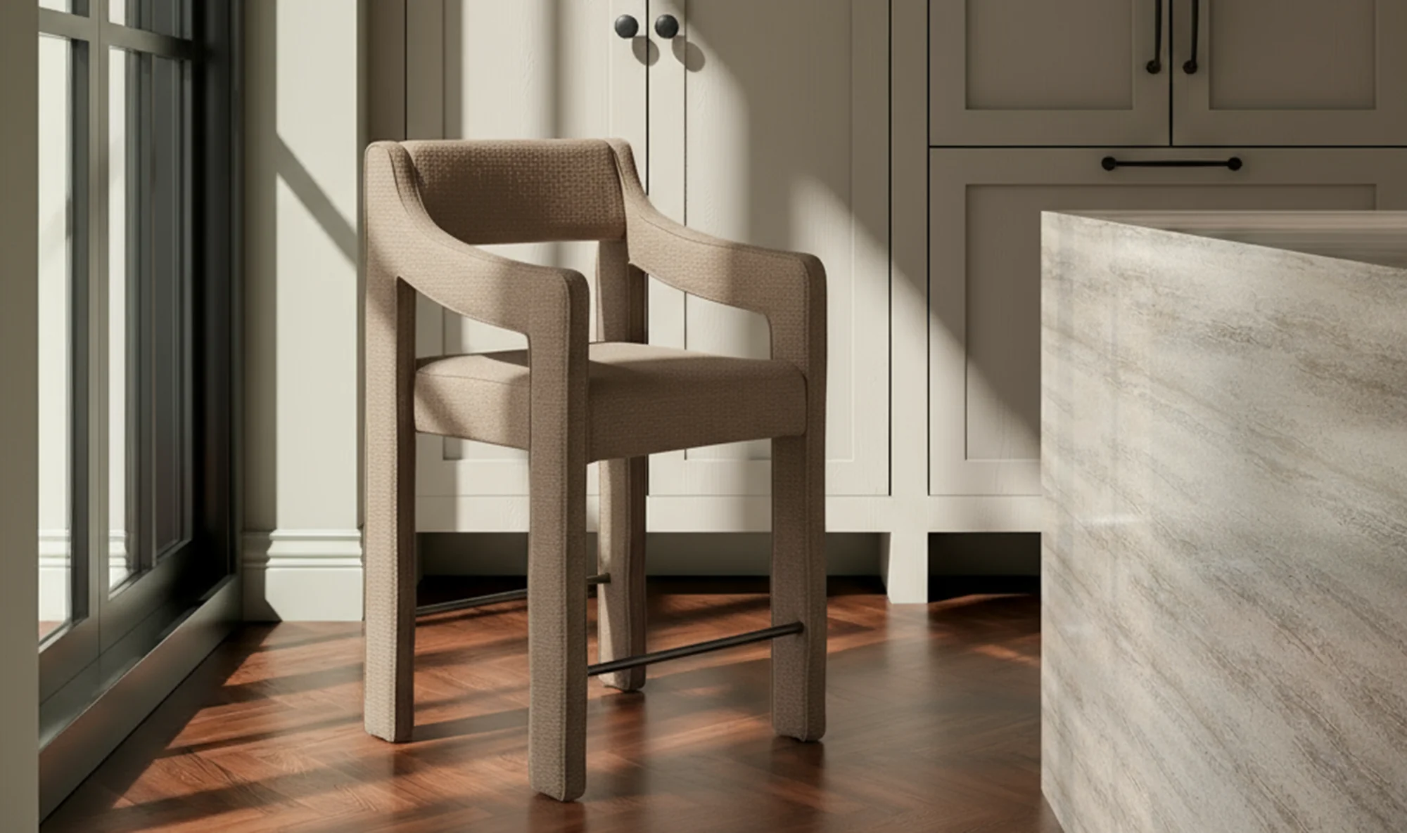 Elise Counter Stool Ochre - Image 2