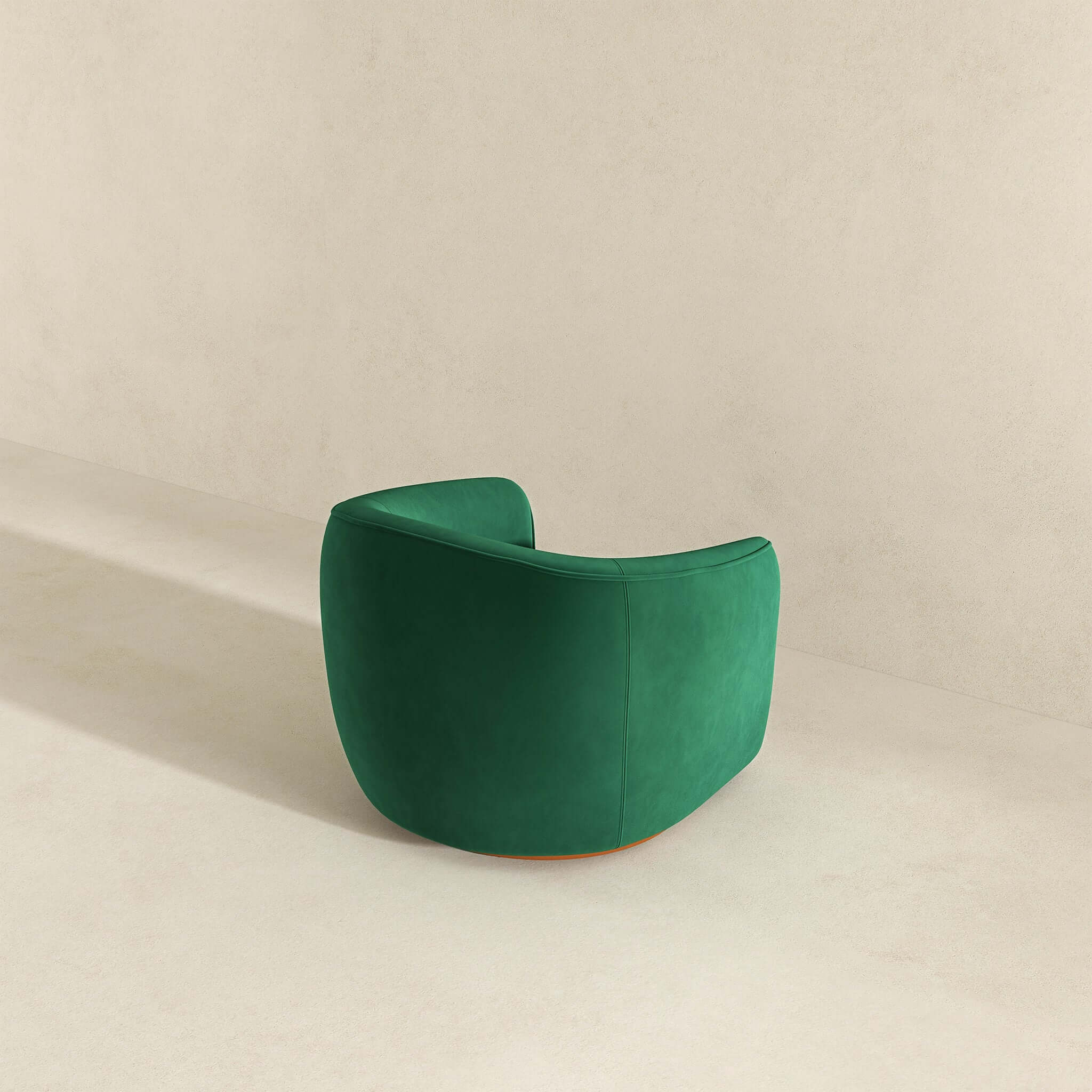 Elise Mid Century Modern Dark Green Velvet Swivel Chair - Image 5