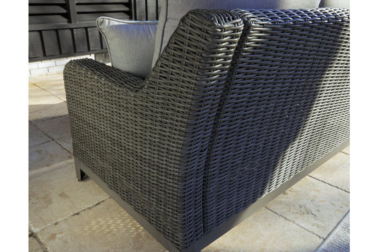 Elite Park Gray Outdoor Loveseat with Cushion - Image 2
