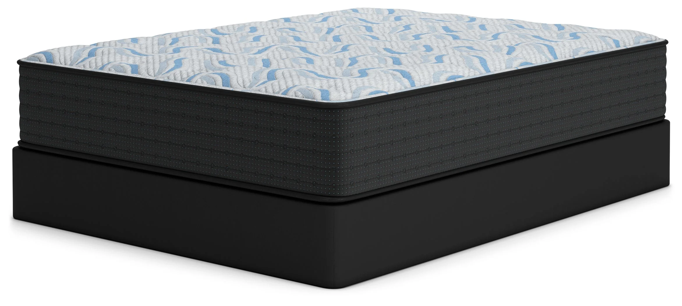 Elite Springs Firm Gray/Blue Queen Mattress - Image 8