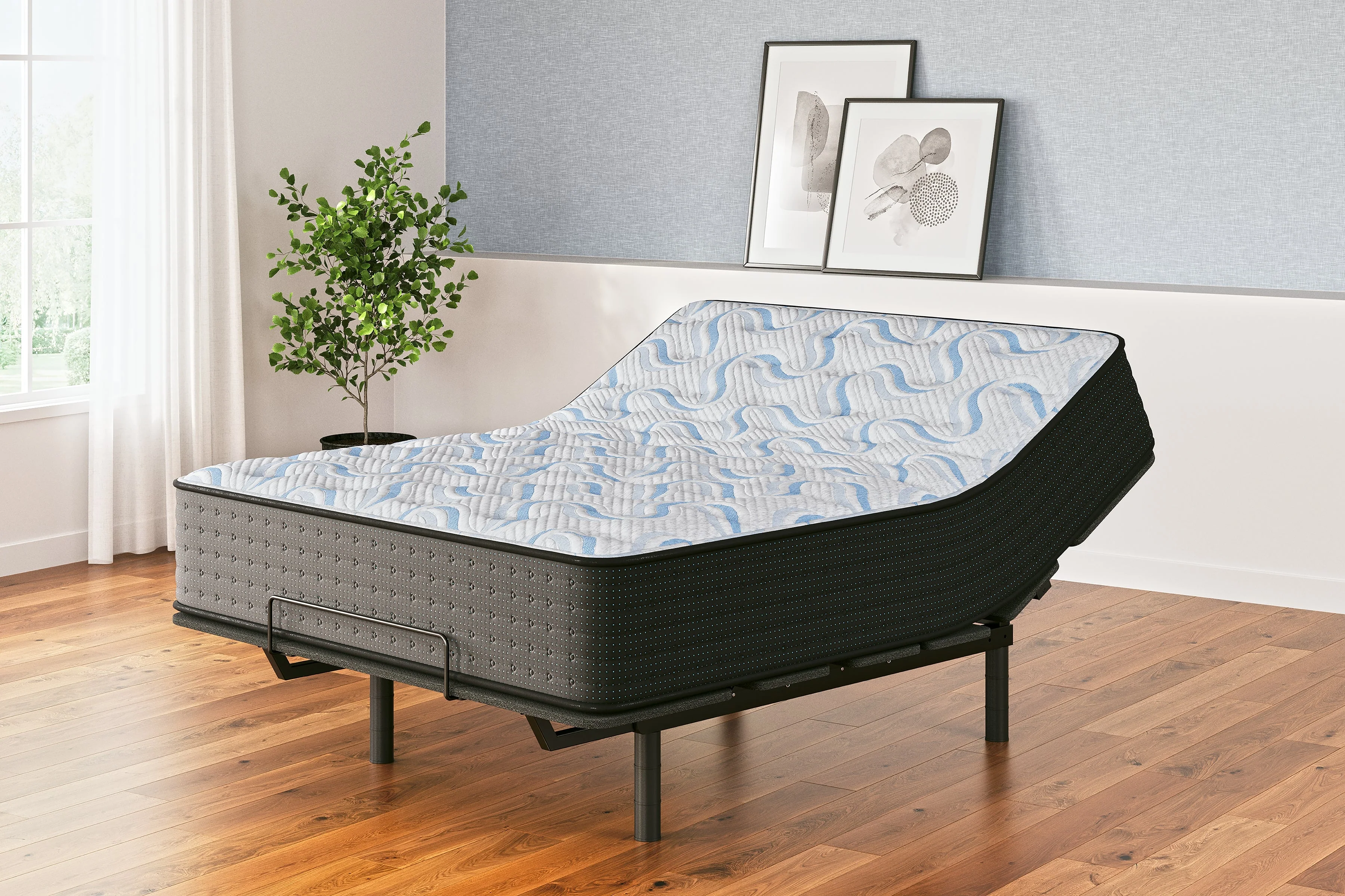 Elite Springs Plush Gray/Blue Queen Mattress - Image 10
