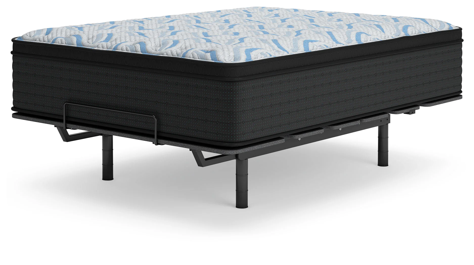 Elite Springs Plush Gray/Blue Queen Mattress - Image 3
