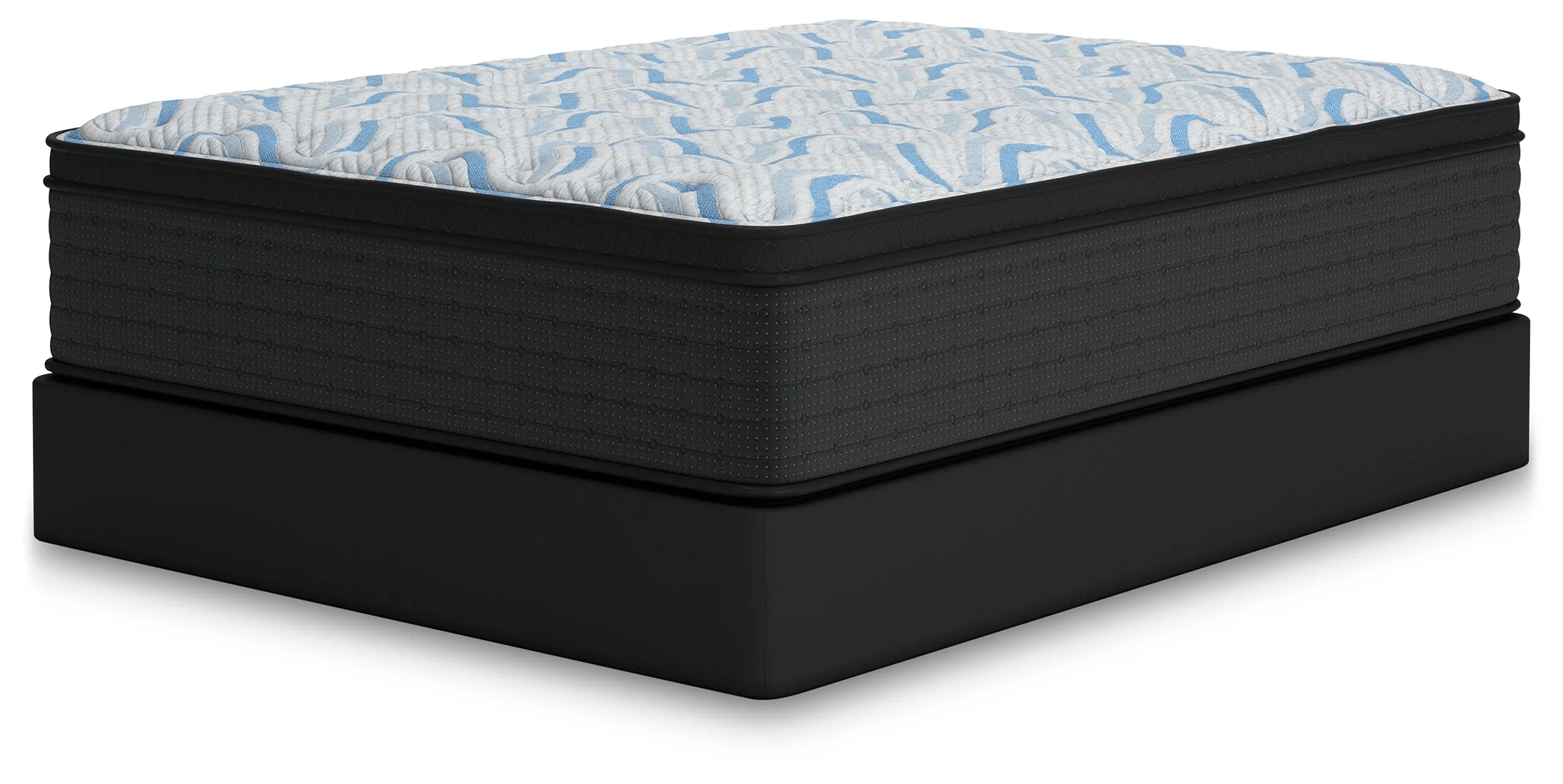 Elite Springs Plush Gray/Blue Queen Mattress - Image 8