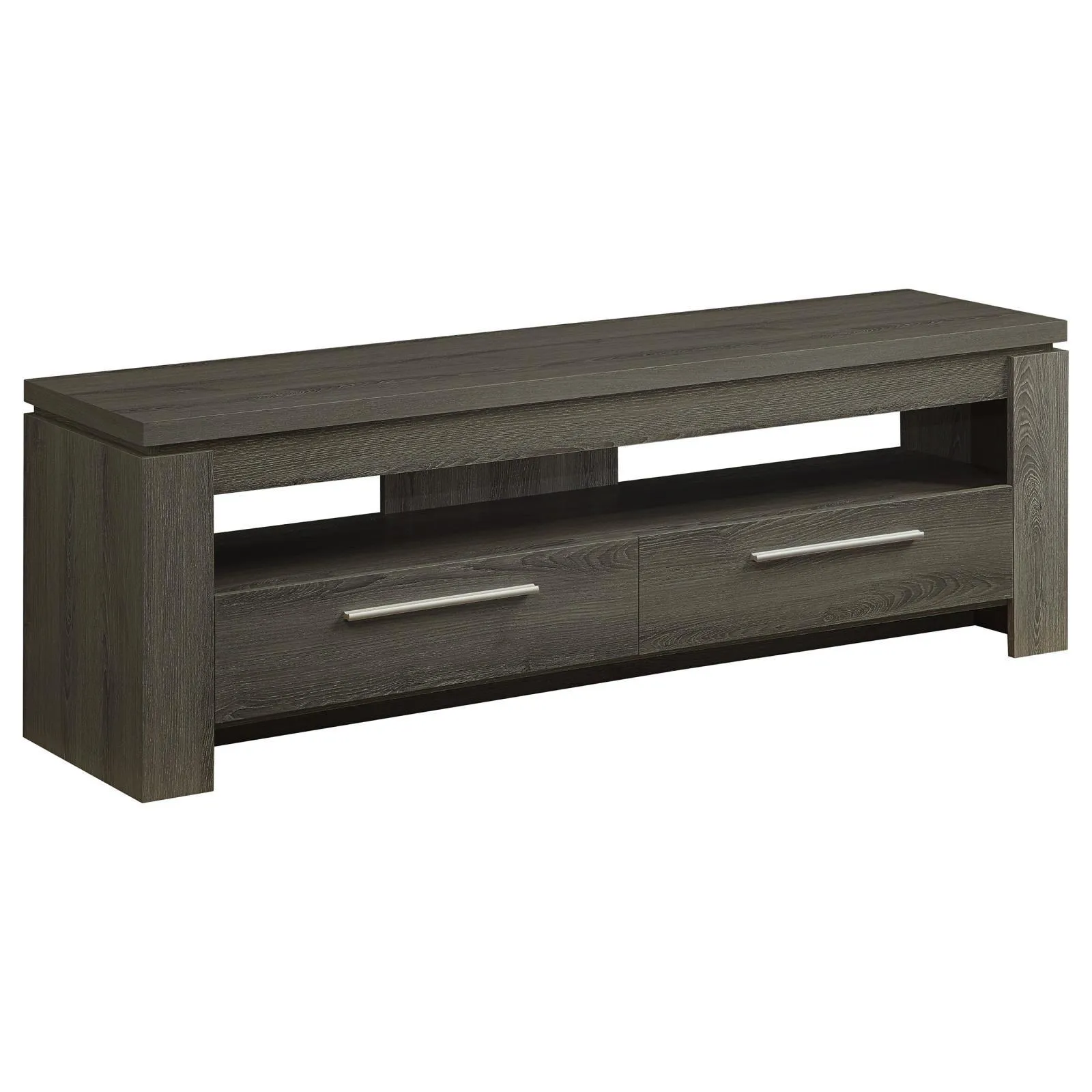 Elkton Weathered Gray 2-Drawer TV Console - Image 2
